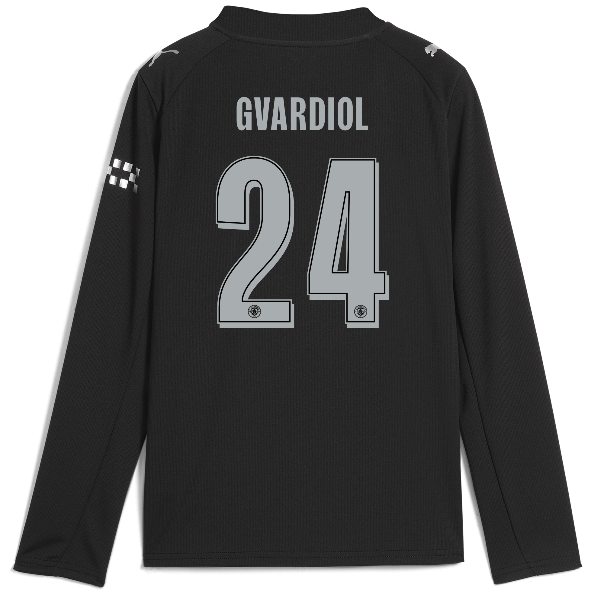 kids manchester city man city away jersey 202526 long sleeve with gvardiol 24 printing Manchester City Shirts | Official Team Gear