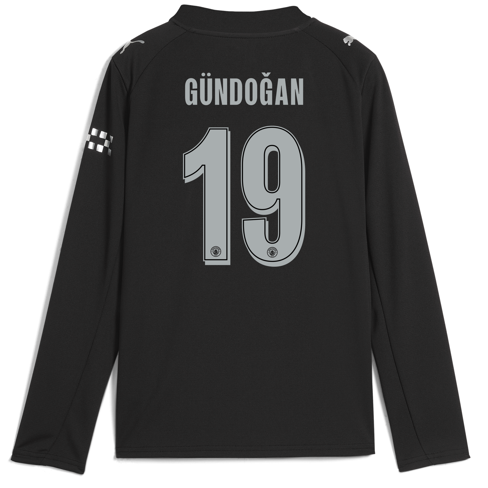 kids manchester city man city away jersey 202526 long sleeve with gÜndoĞan 19 printing Manchester City Shirts | Official Team Gear