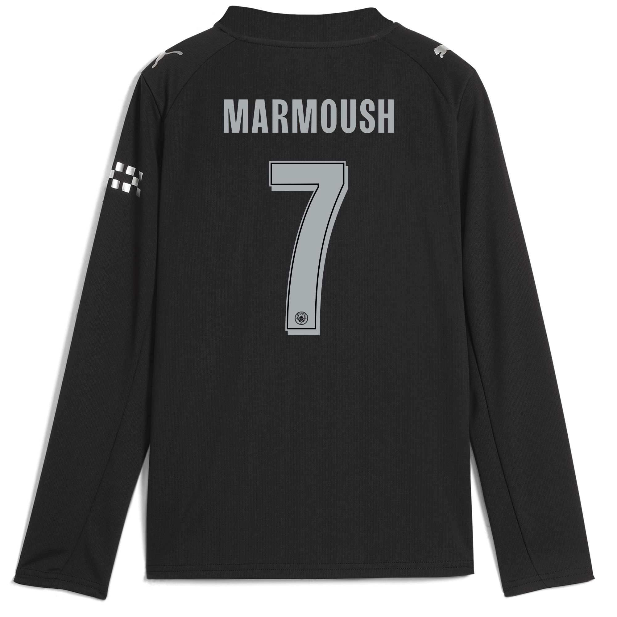 kids manchester city man city away jersey 202526 long sleeve with marmoush 7 printing Manchester City Shirts | Official Team Gear