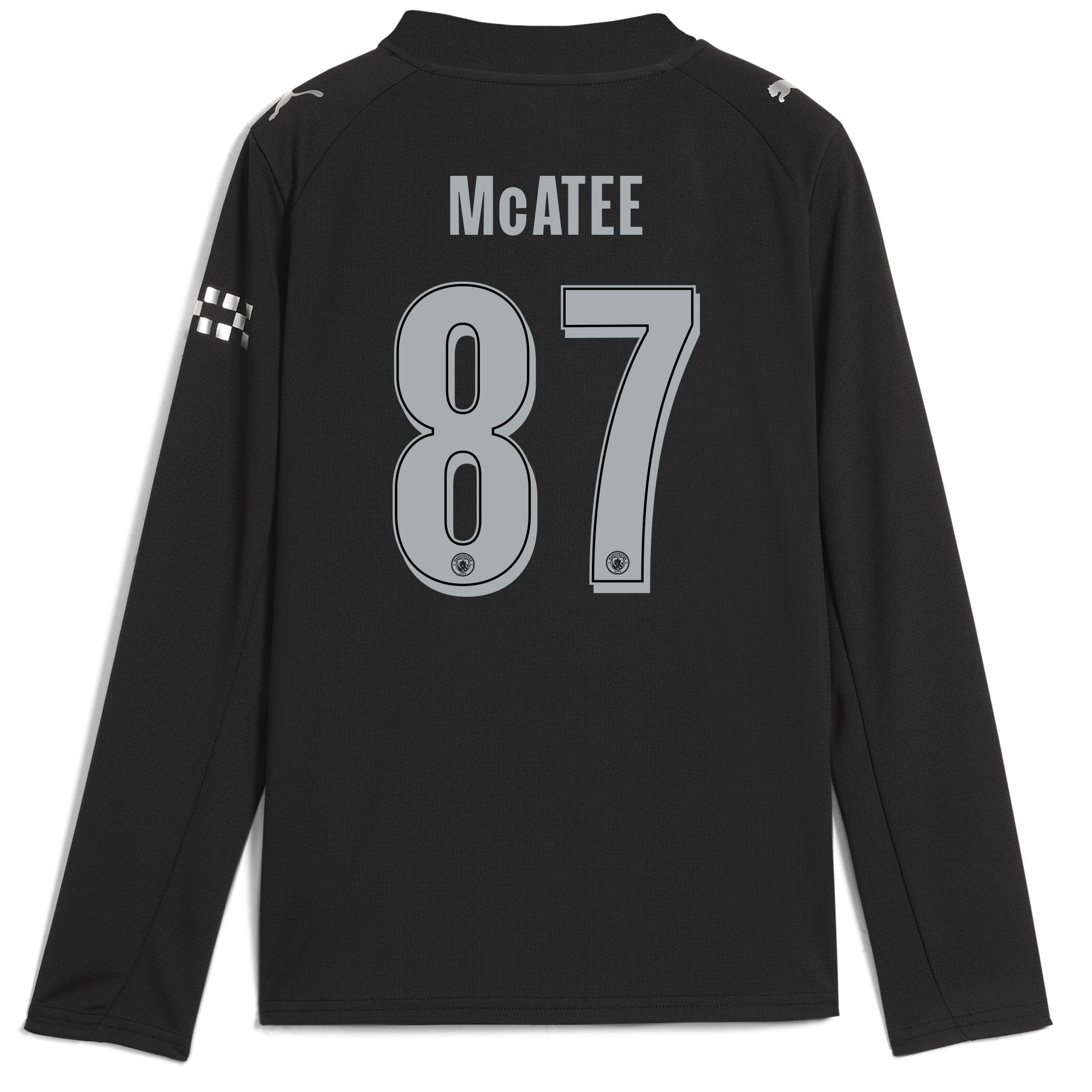 kids manchester city man city away jersey 202526 long sleeve with mcatee 87 printing Manchester City Shirts | Official Team Gear