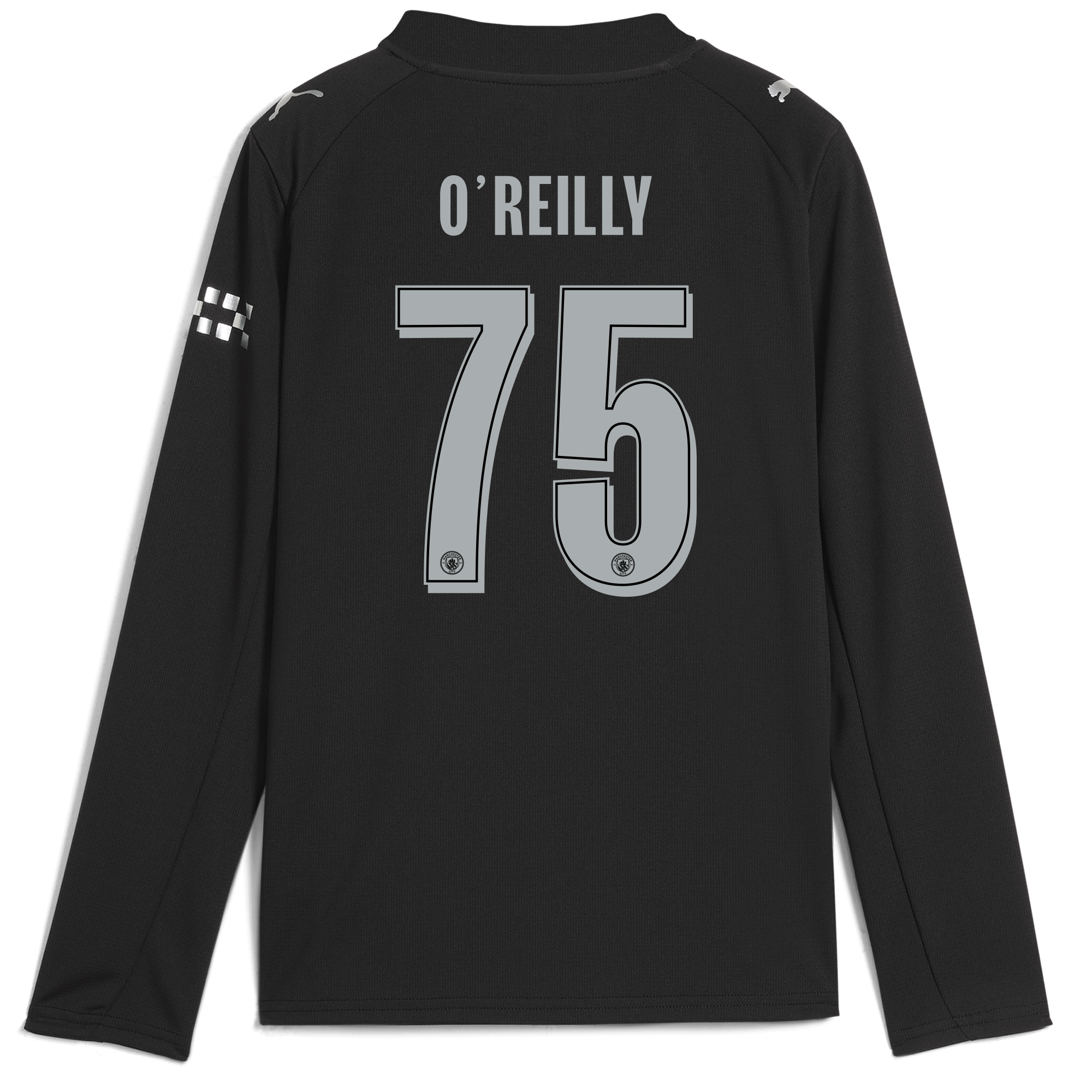 kids manchester city man city away jersey 202526 long sleeve with oreilly 75 printing Manchester City Shirts | Official Team Gear