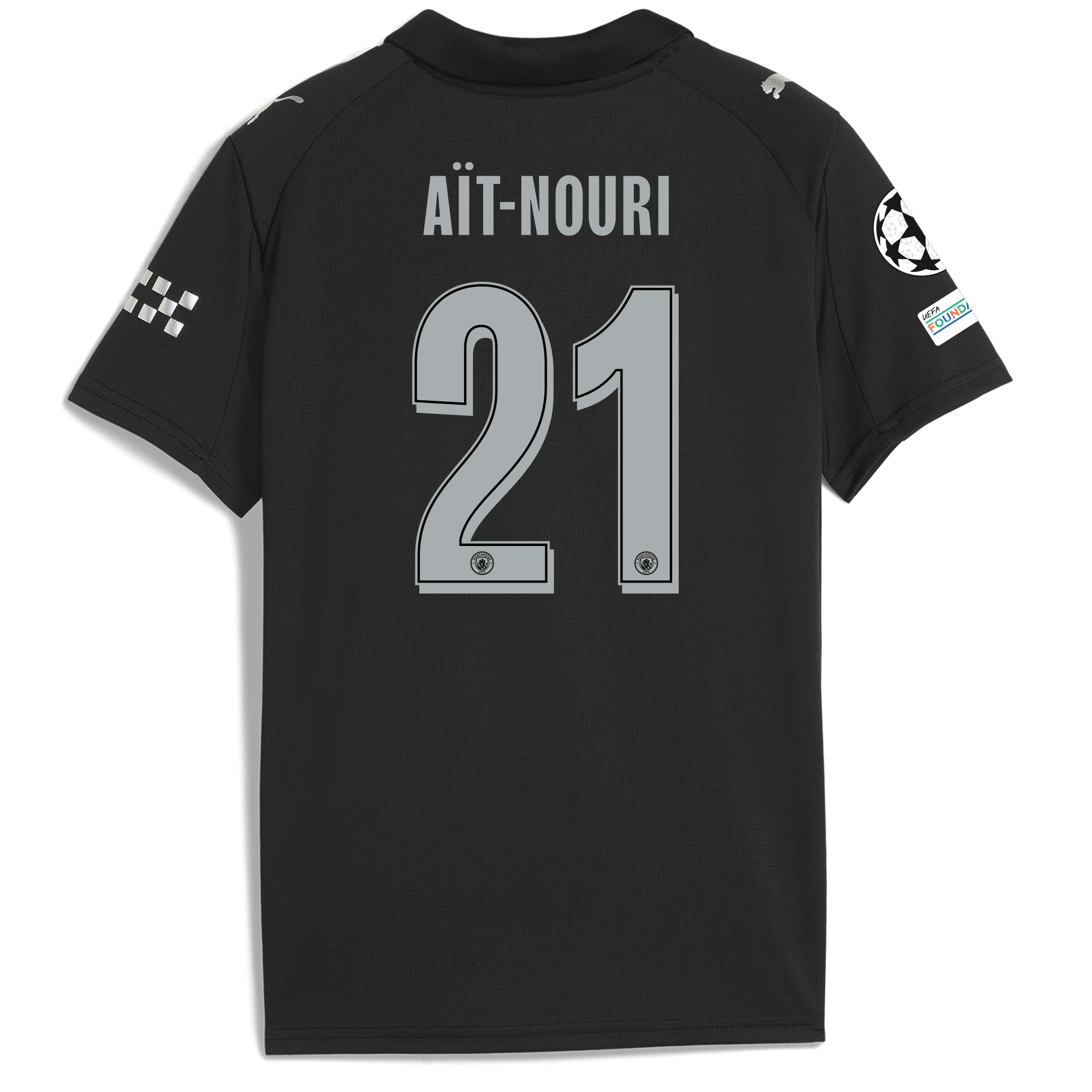 kids manchester city man city champions league away jersey 202526 with aÏt-nouri 21 printing Manchester City Shirts | Official Team Gear