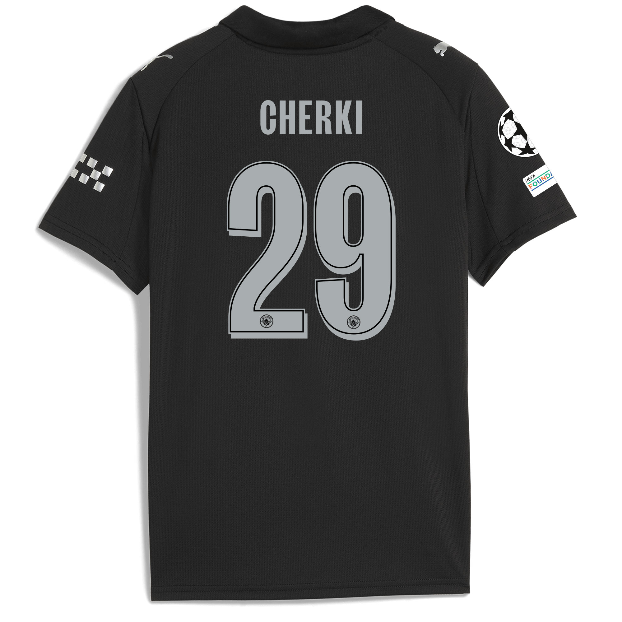 kids manchester city man city champions league away jersey 202526 with cherki 29 printing Manchester City Shirts | Official Team Gear