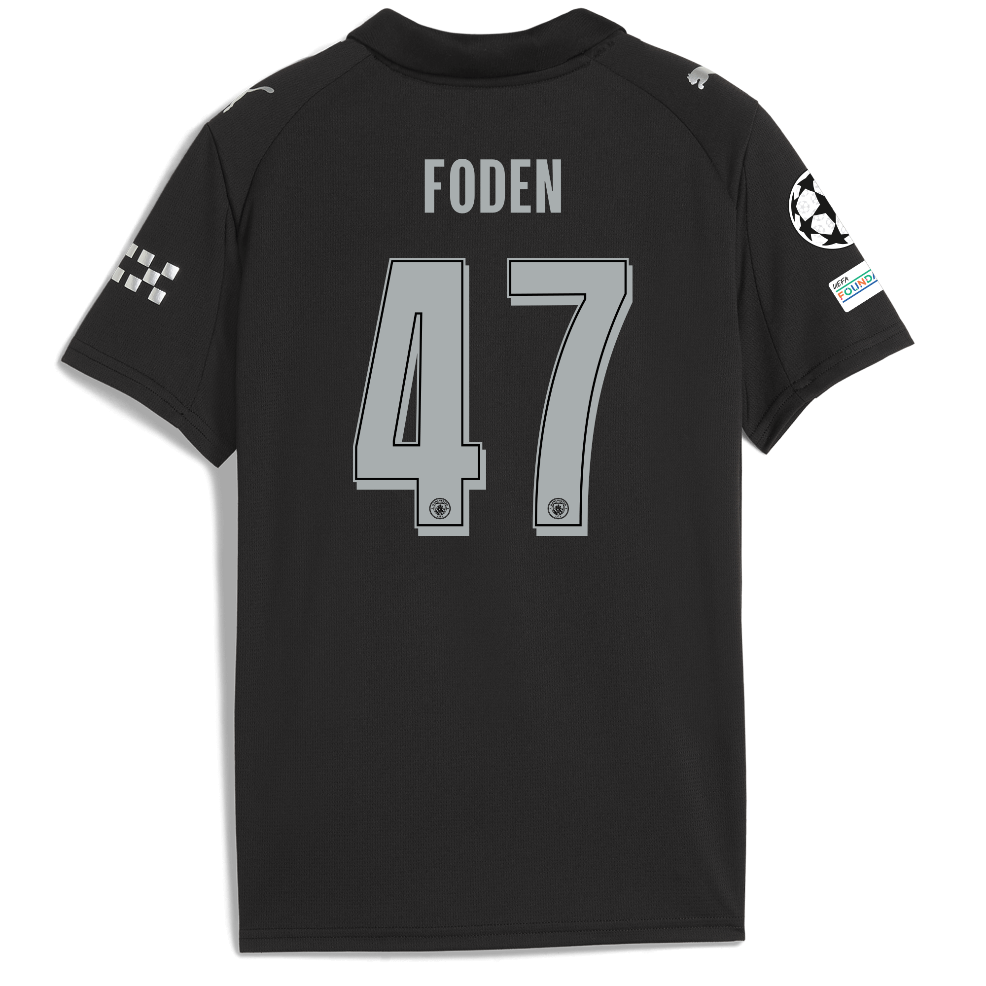 kids manchester city man city champions league away jersey 202526 with foden 47 printing Manchester City Shirts | Official Team Gear