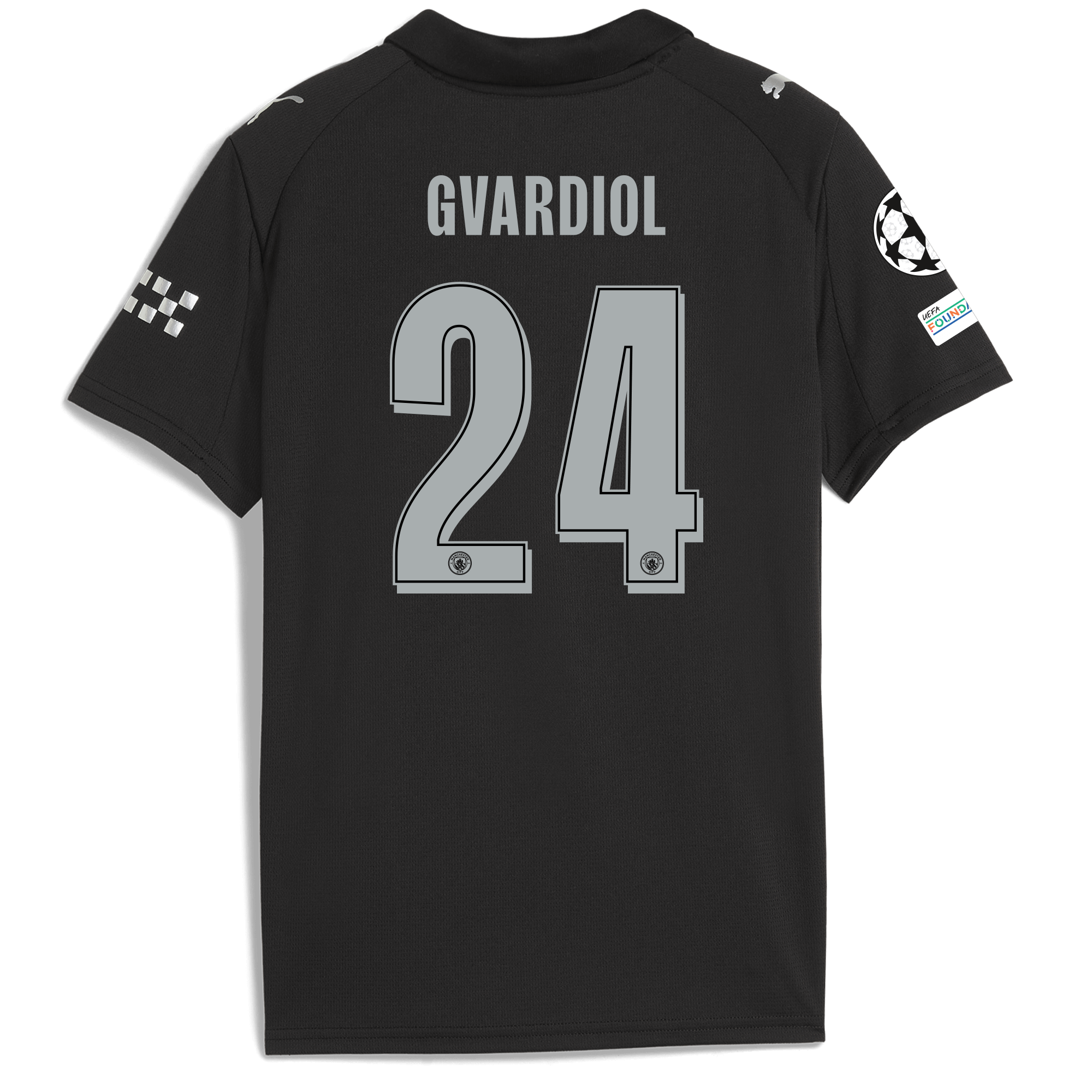 kids manchester city man city champions league away jersey 202526 with gvardiol 24 printing Manchester City Shirts | Official Team Gear