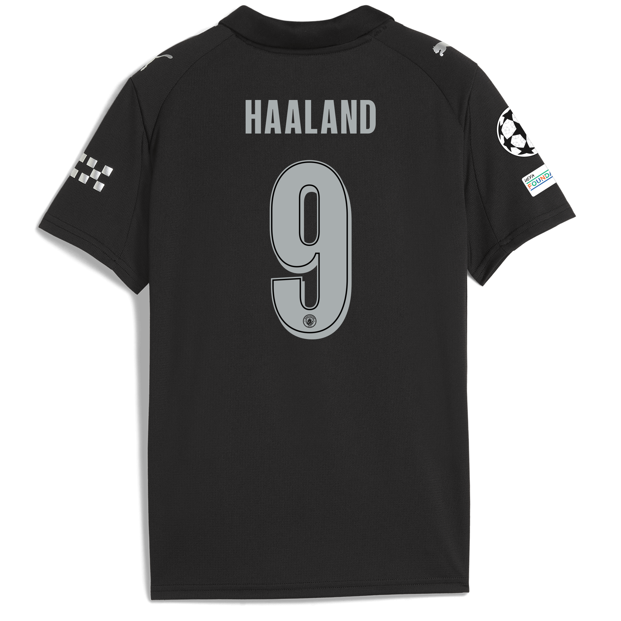 kids manchester city man city champions league away jersey 202526 with haaland 9 printing Manchester City Shirts | Official Team Gear