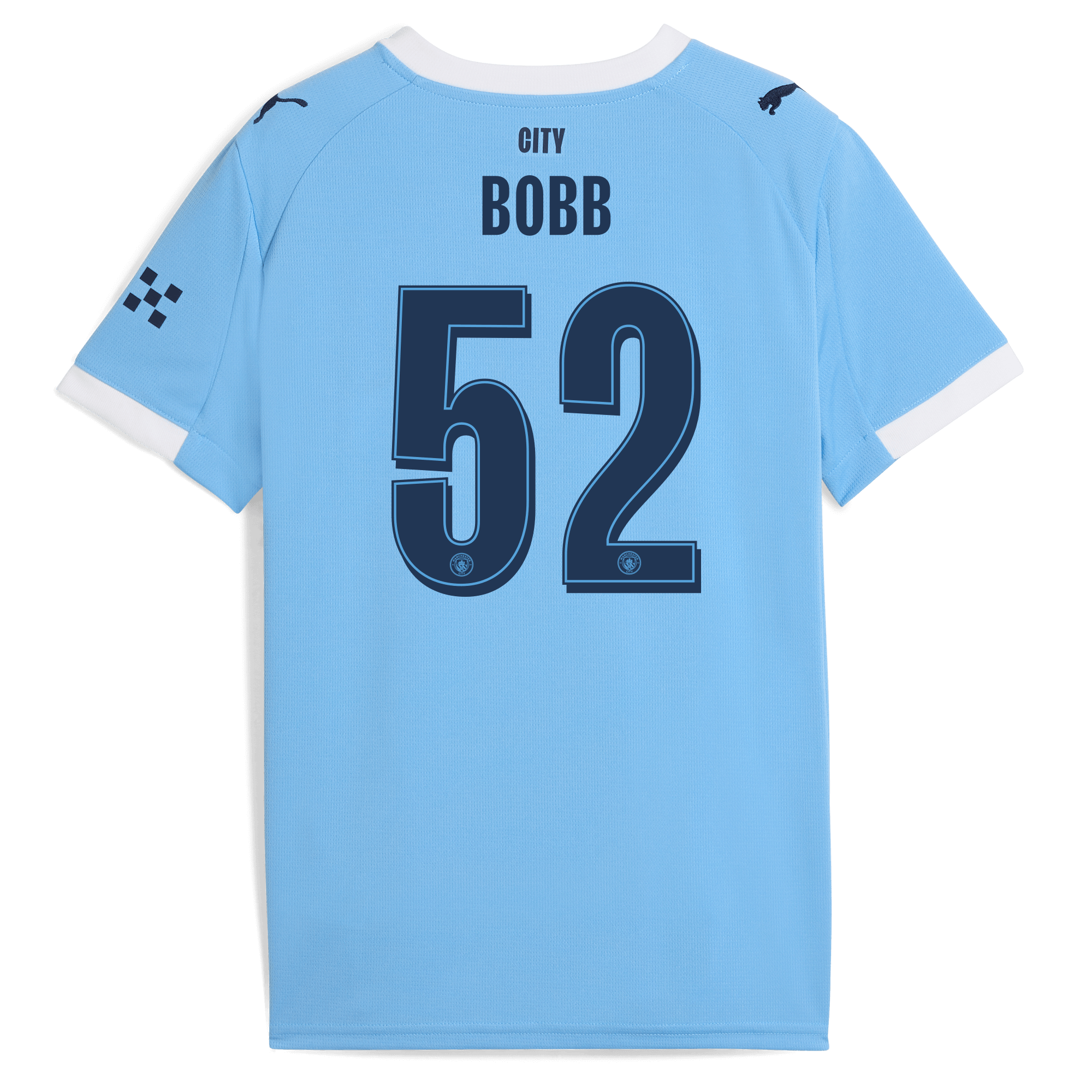 kids manchester city man city home jersey 202526 with bobb 52 printing Manchester City Shirts | Official Team Gear