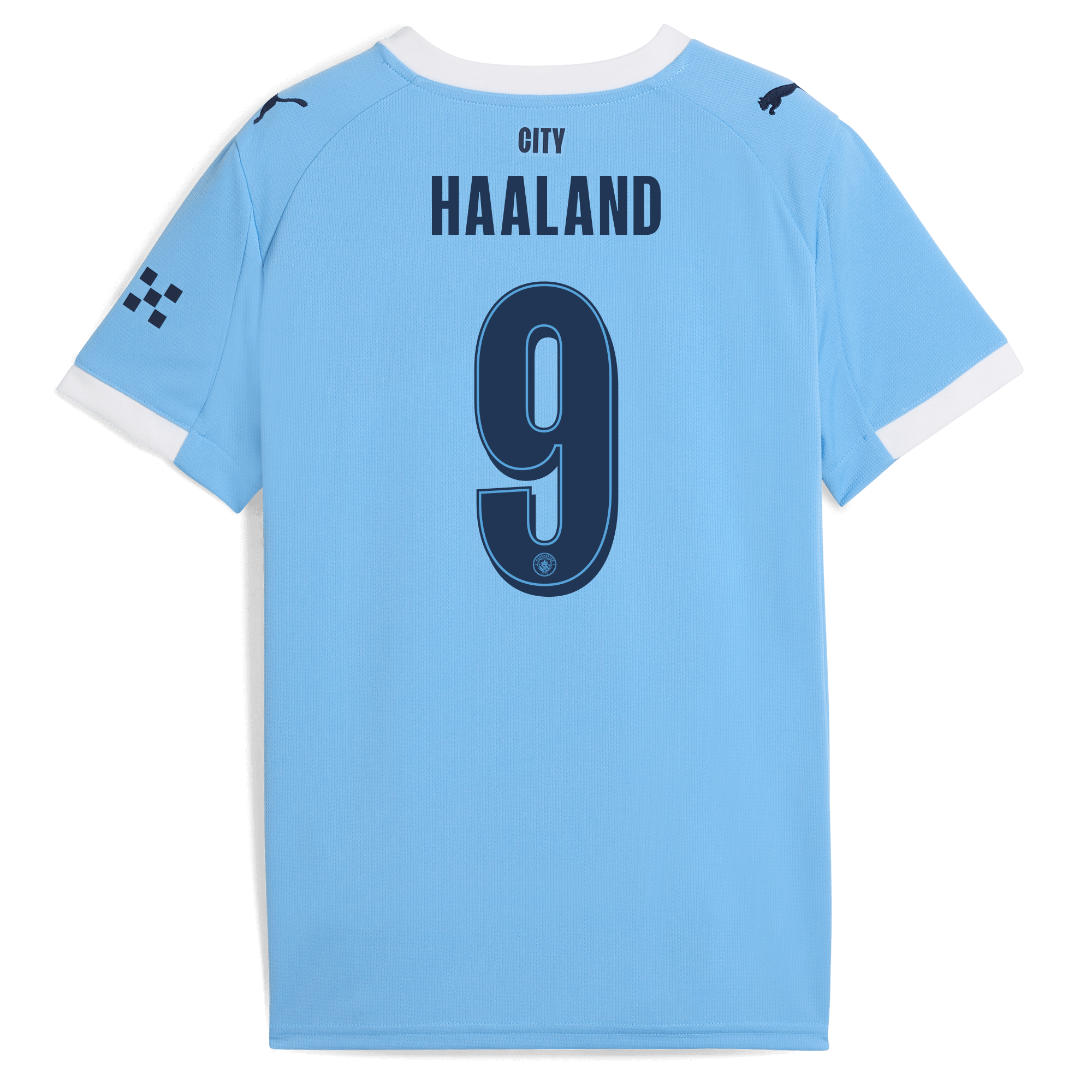 kids manchester city man city home jersey 202526 with haaland 9 printing Manchester City Shirts | Official Team Gear