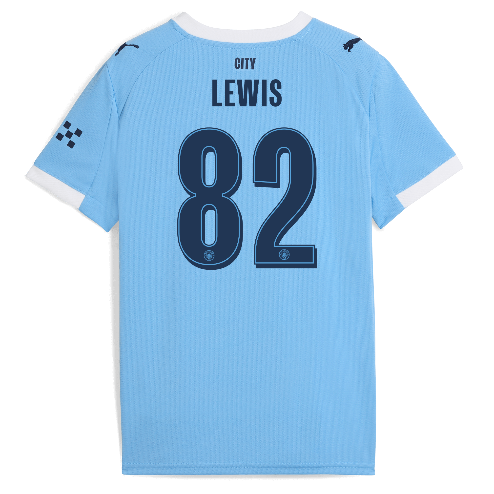 kids manchester city man city home jersey 202526 with lewis 82 printing Manchester City Shirts | Official Team Gear