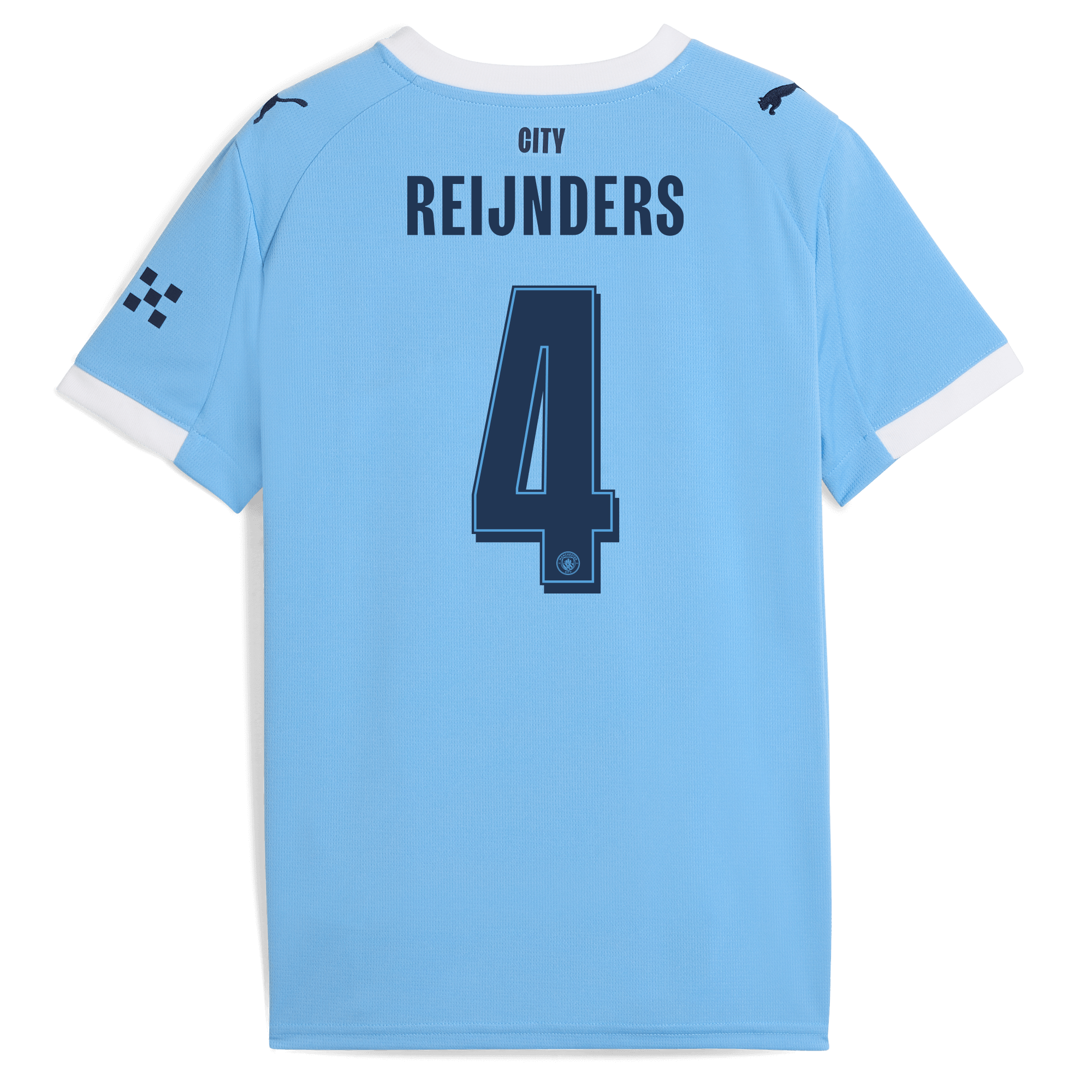 kids manchester city man city home jersey 202526 with reijnders 4 printing Manchester City Shirts | Official Team Gear