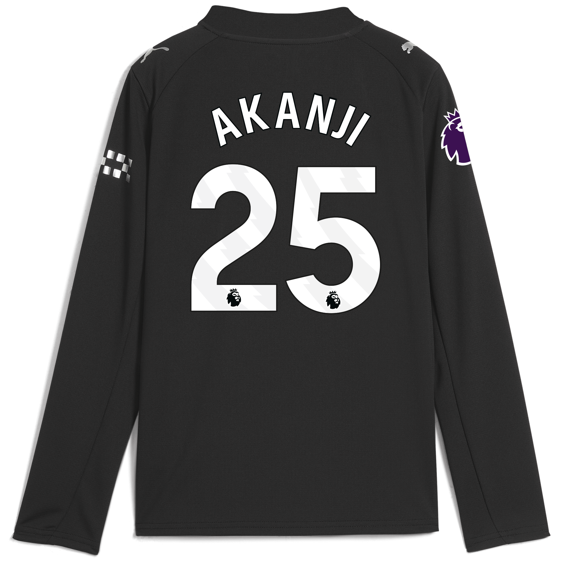 kids manchester city premier league away jersey 202526 long sleeve with akanji 25 printing Manchester City Shirts | Official Team Gear