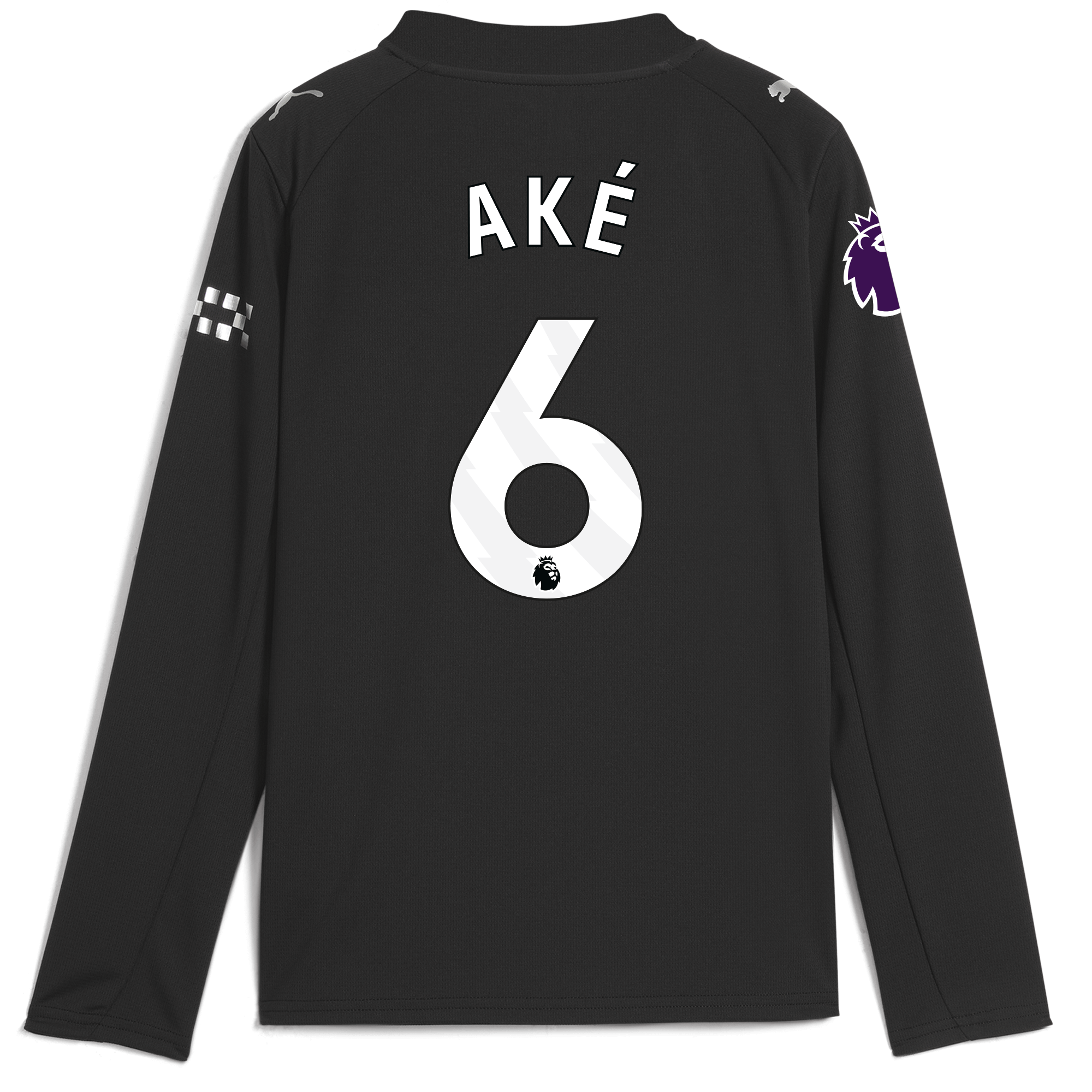 kids manchester city premier league away jersey 202526 long sleeve with akÉ 6 printing Manchester City Shirts | Official Team Gear