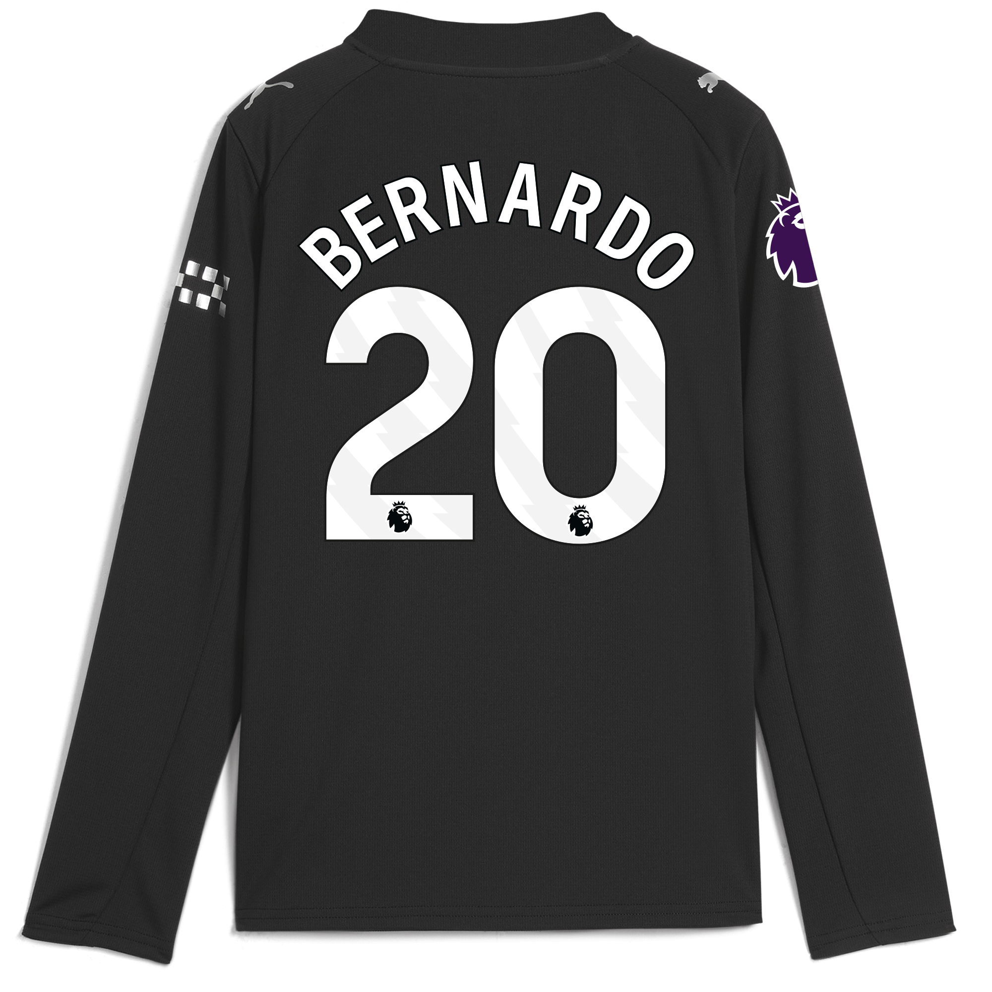 kids manchester city premier league away jersey 202526 long sleeve with bernardo 20 printing Manchester City Shirts | Official Team Gear