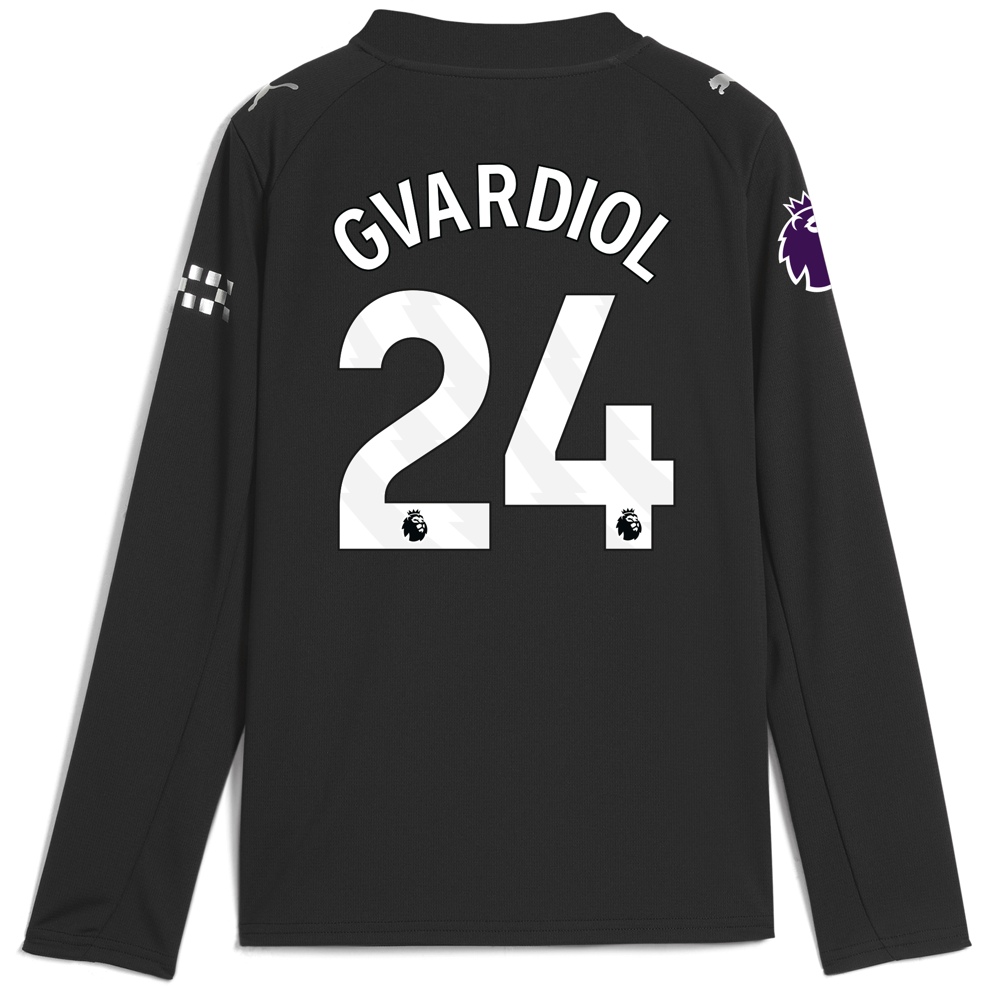 kids manchester city premier league away jersey 202526 long sleeve with gvardiol 24 printing Manchester City Shirts | Official Team Gear