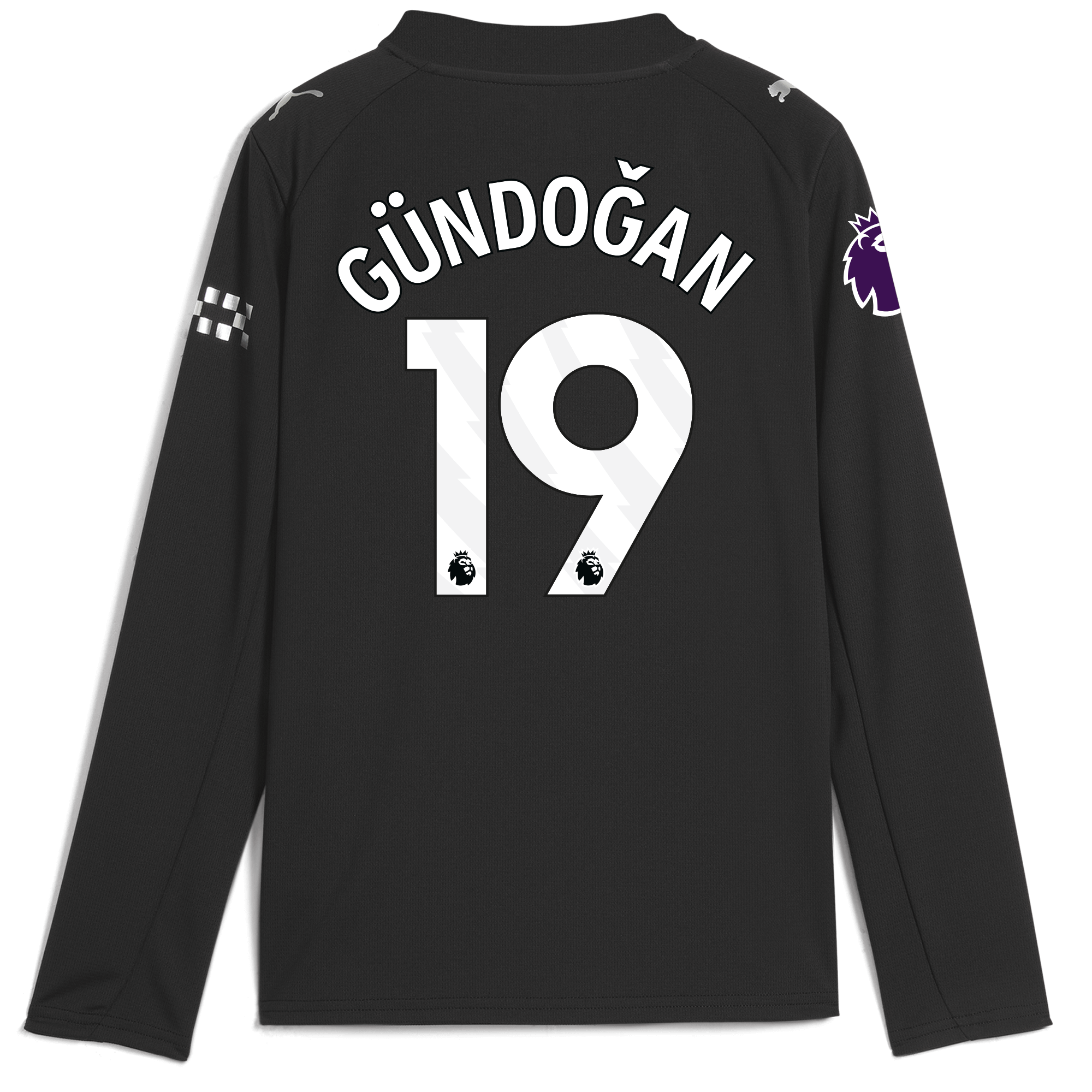 kids manchester city premier league away jersey 202526 long sleeve with gÜndoĞan 19 printing Manchester City Shirts | Official Team Gear