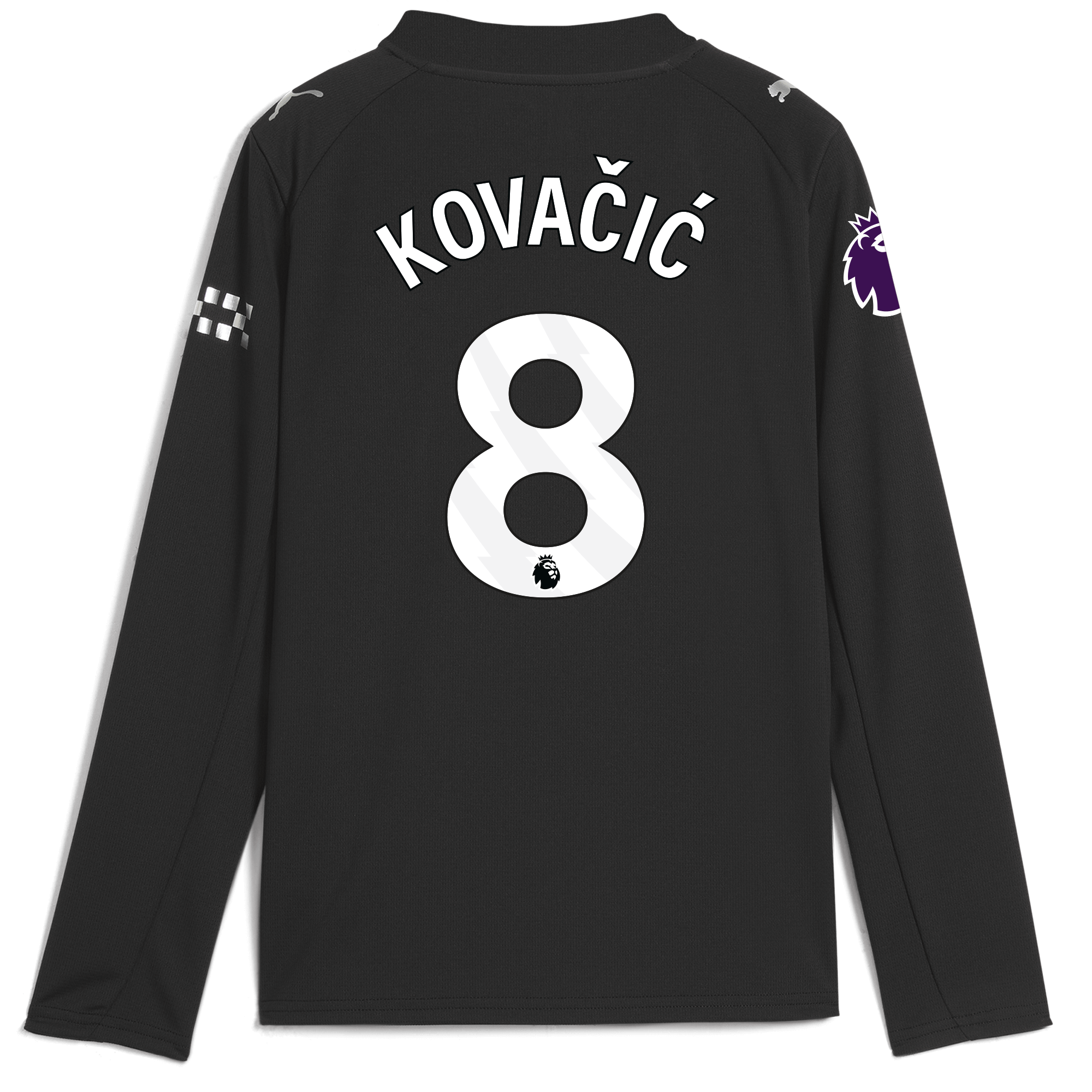 kids manchester city premier league away jersey 202526 long sleeve with kovaČiĆ 8 printing Manchester City Shirts | Official Team Gear