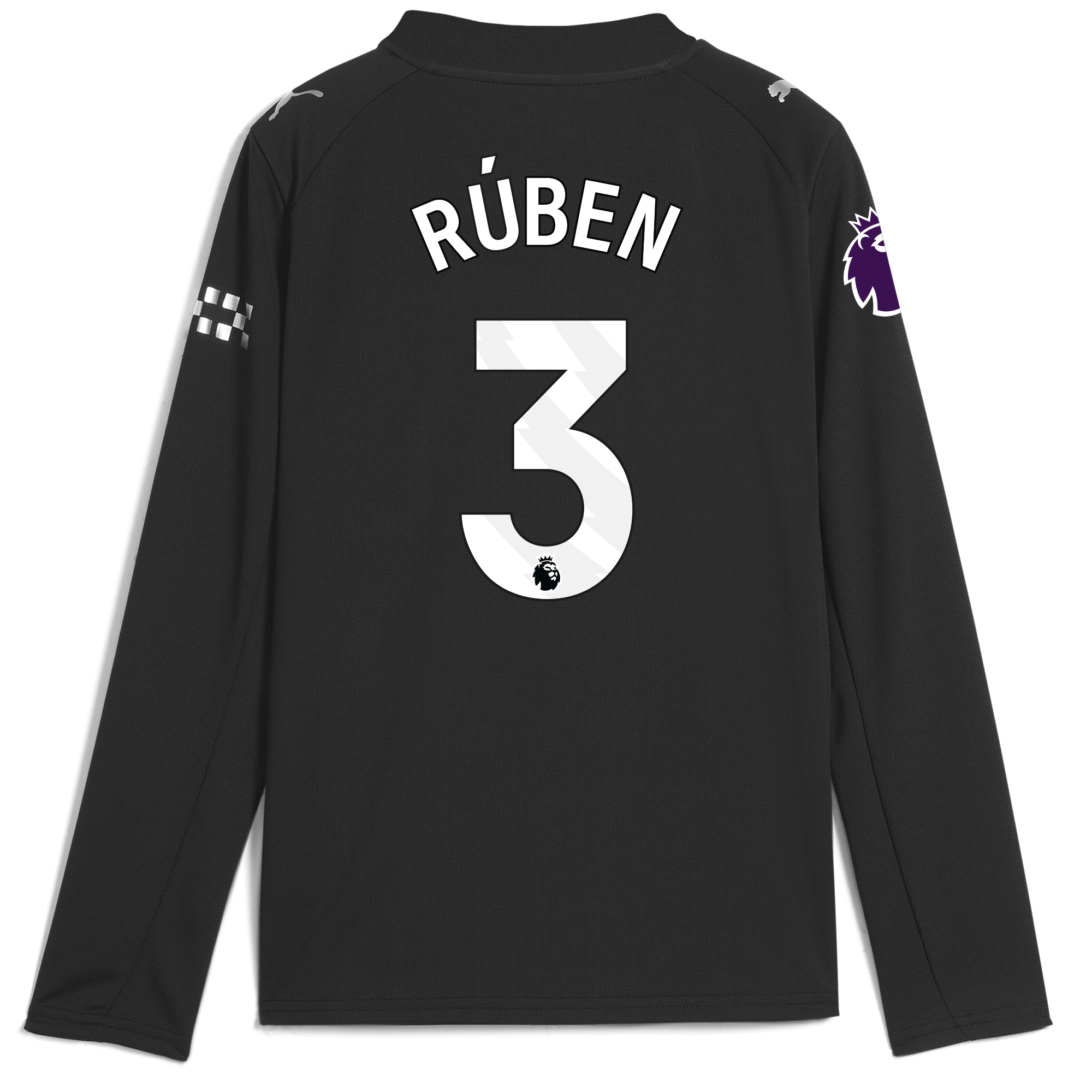 kids manchester city premier league away jersey 202526 long sleeve with rÚben 3 printing Manchester City Shirts | Official Team Gear