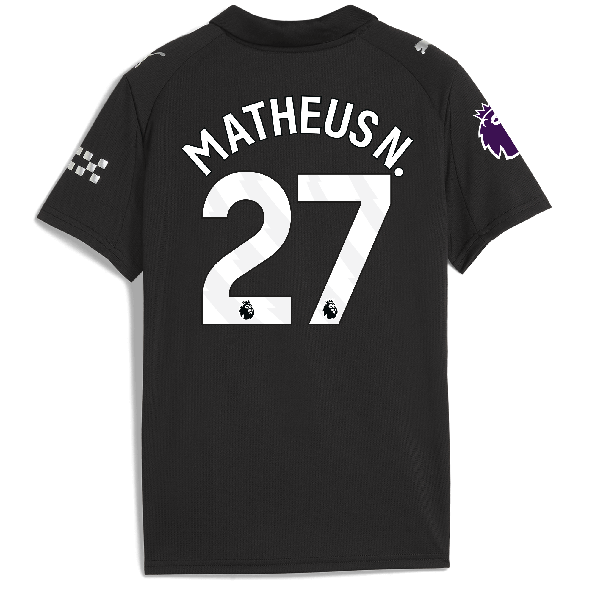 kids manchester city premier league away jersey 202526 with matheus n. 27 printing Manchester City Shirts | Official Team Gear
