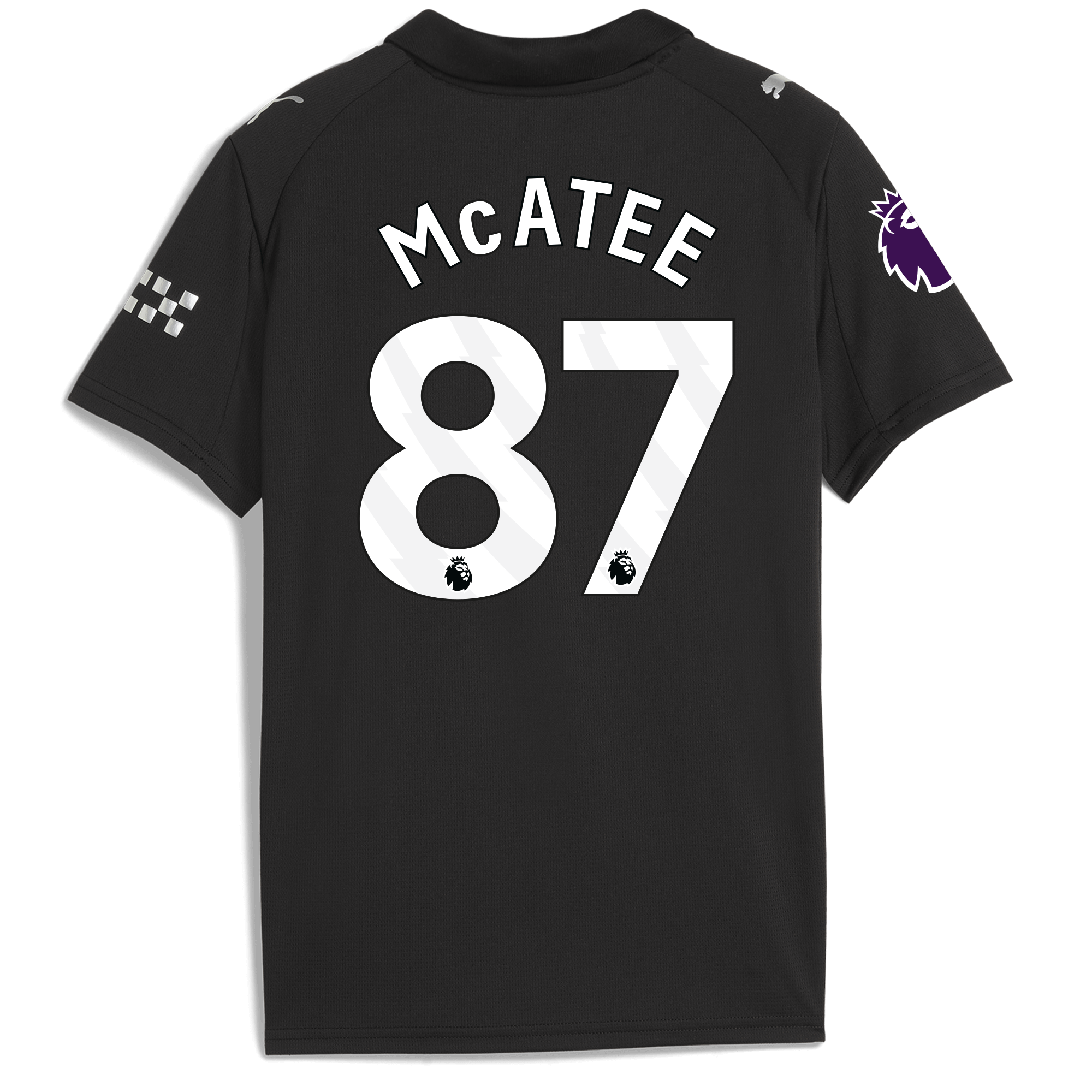 kids manchester city premier league away jersey 202526 with mcatee 87 printing Manchester City Shirts | Official Team Gear