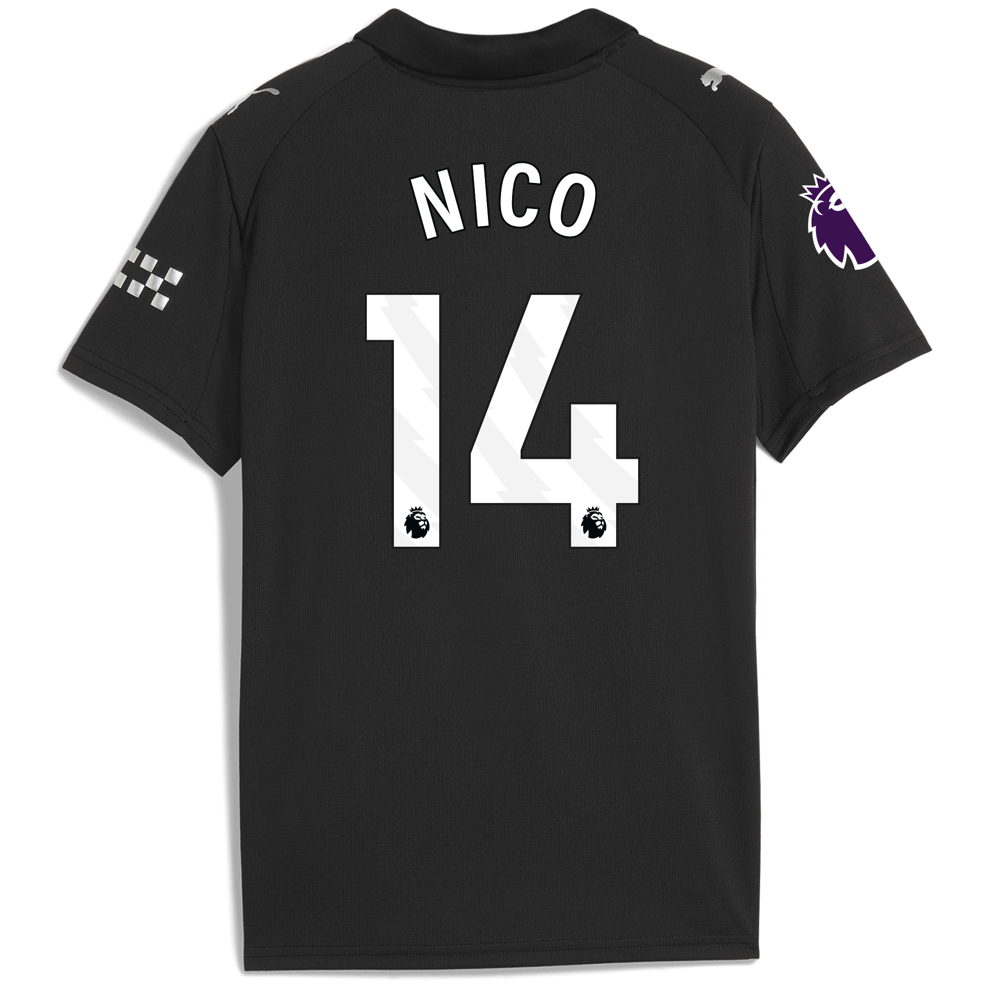 kids manchester city premier league away jersey 202526 with nico 14 printing Manchester City Shirts | Official Team Gear