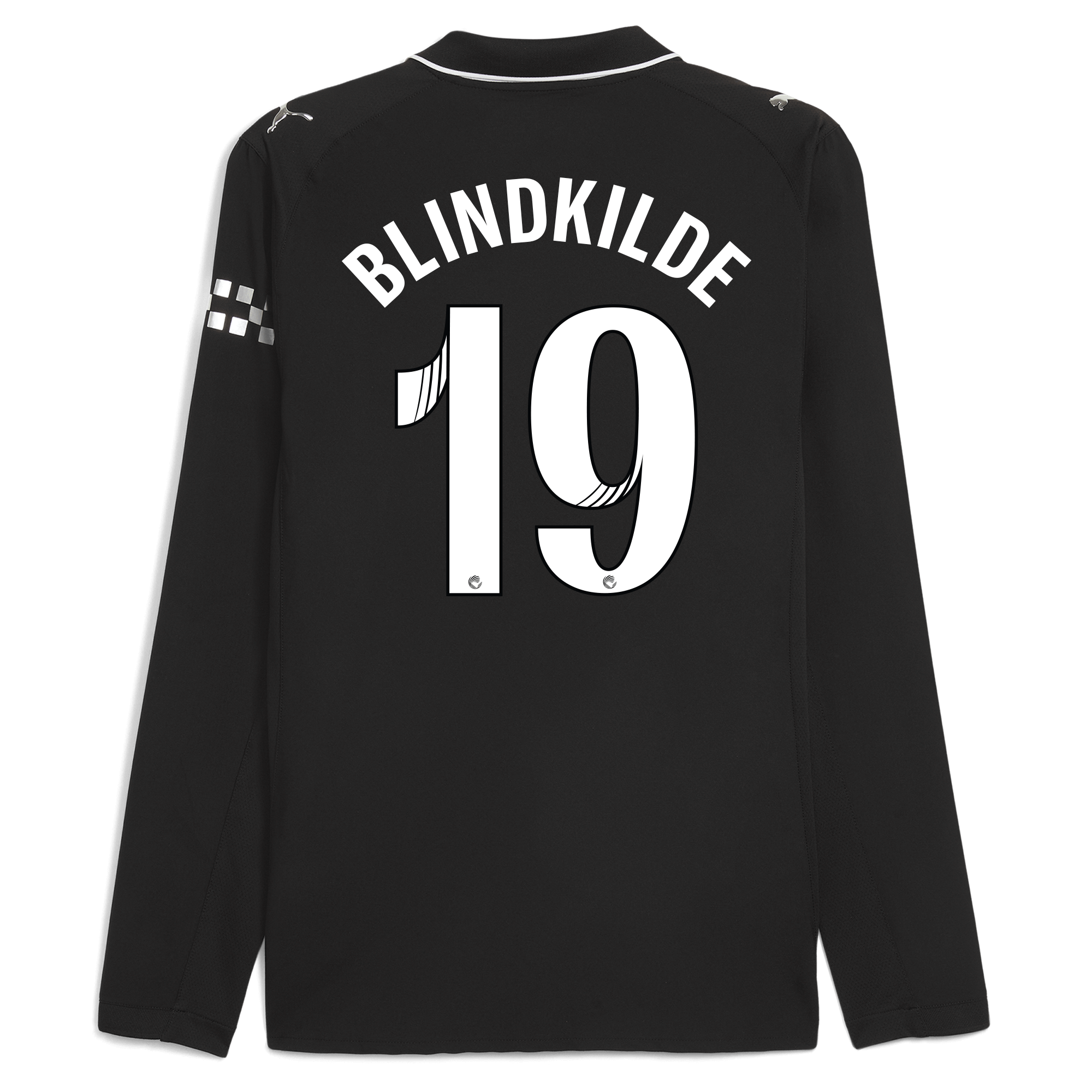 manchester city away authentic jersey 202526 long sleeve with blindkilde 19 printing Manchester City Shirts | Official Team Gear