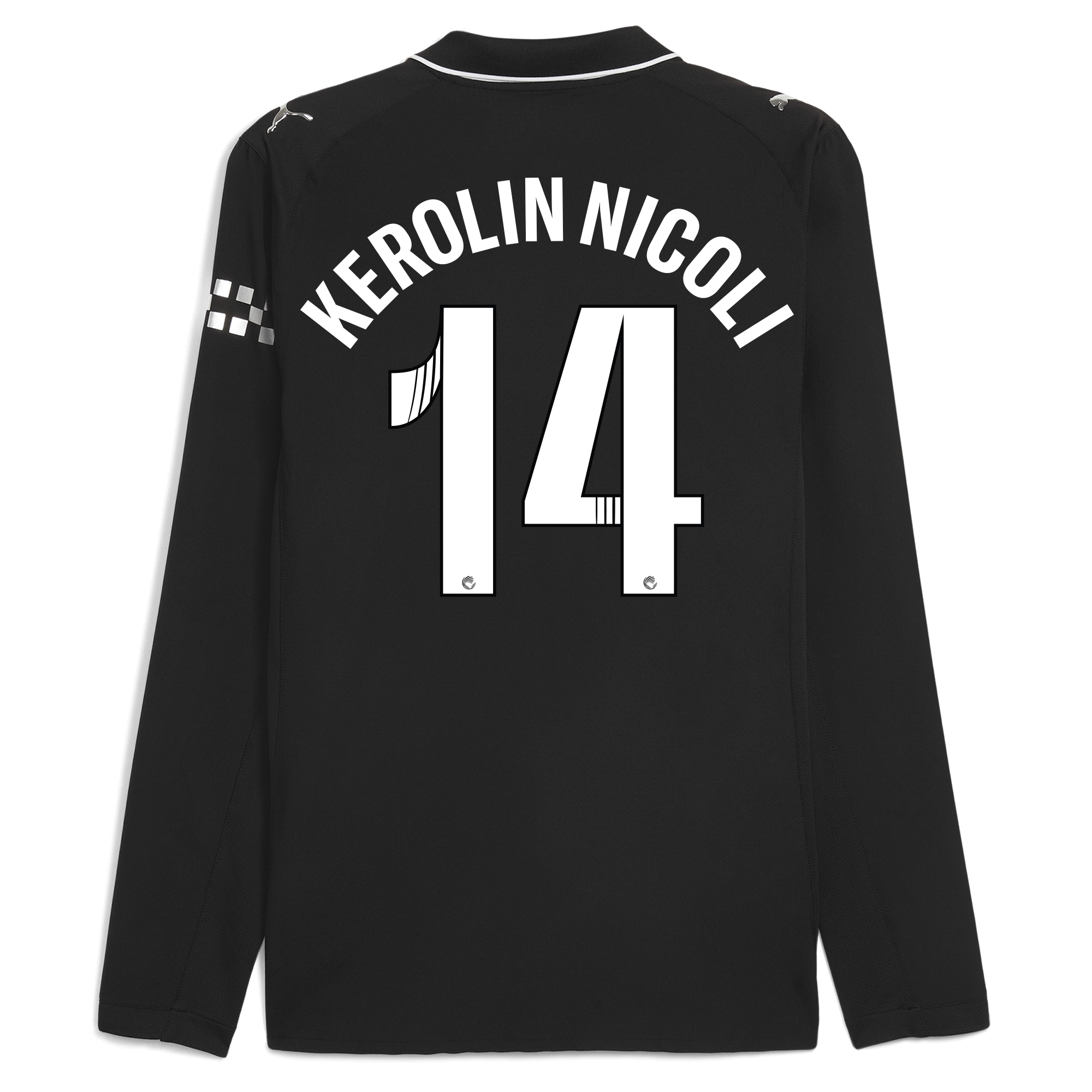 manchester city away authentic jersey 202526 long sleeve with kerolin nicoli 14 printing Manchester City Shirts | Official Team Gear