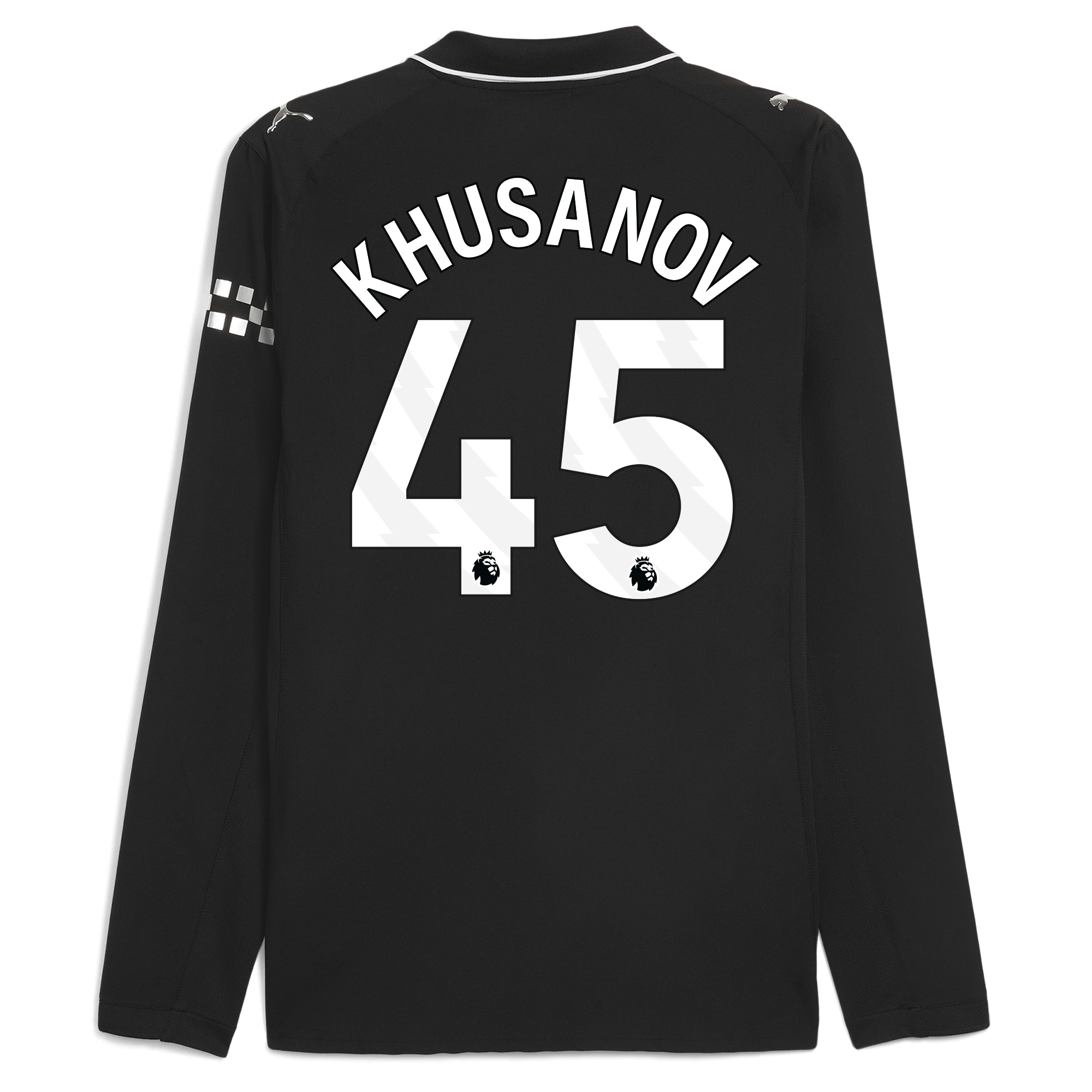 manchester city away authentic jersey 202526 long sleeve with khusanov 45 printing Manchester City Shirts | Official Team Gear