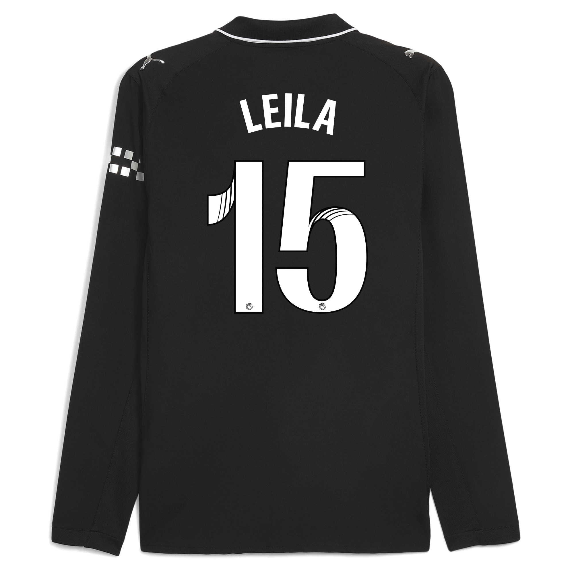 manchester city away authentic jersey 202526 long sleeve with leila 15 printing Manchester City Shirts | Official Team Gear