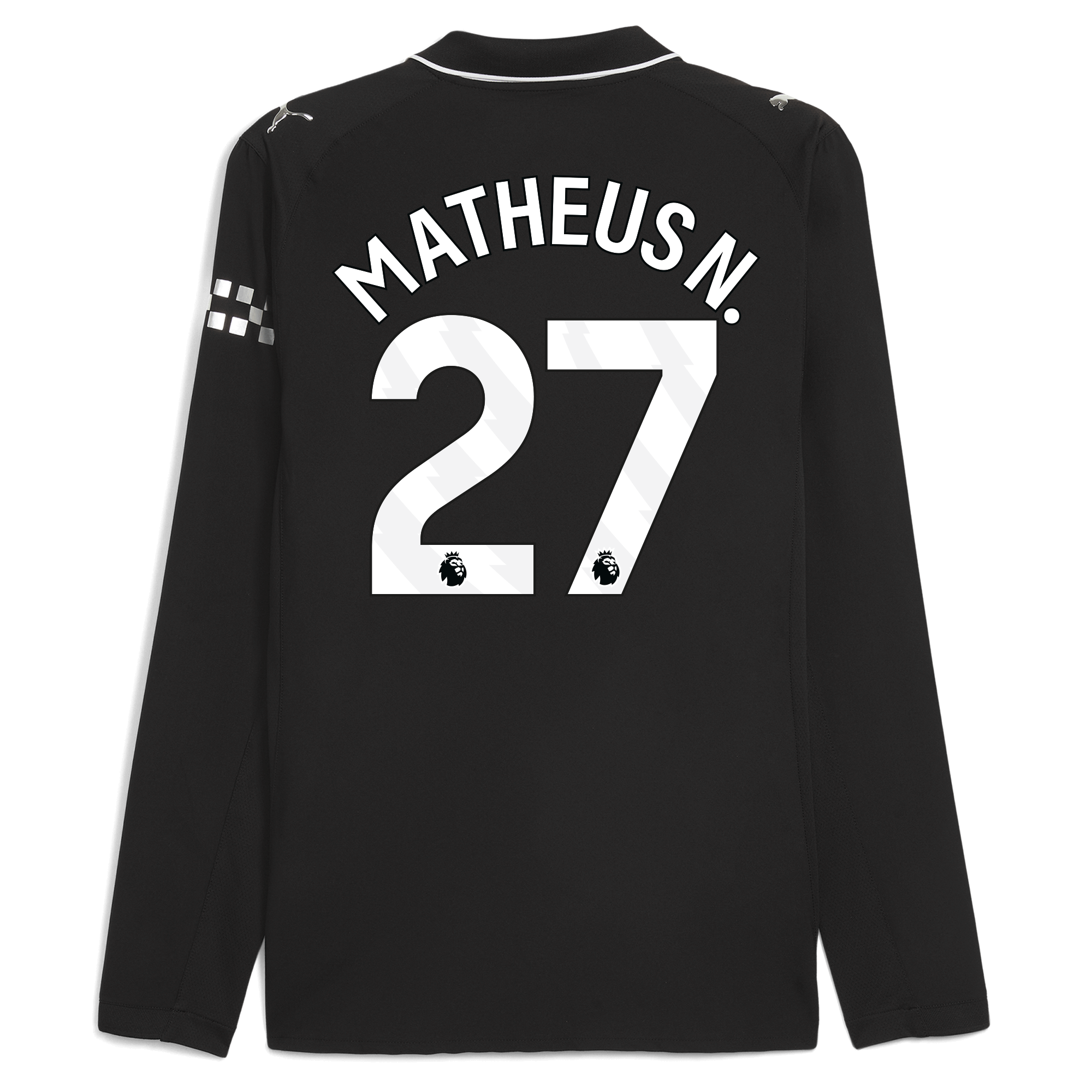 manchester city away authentic jersey 202526 long sleeve with matheus n. 27 printing Manchester City Shirts | Official Team Gear