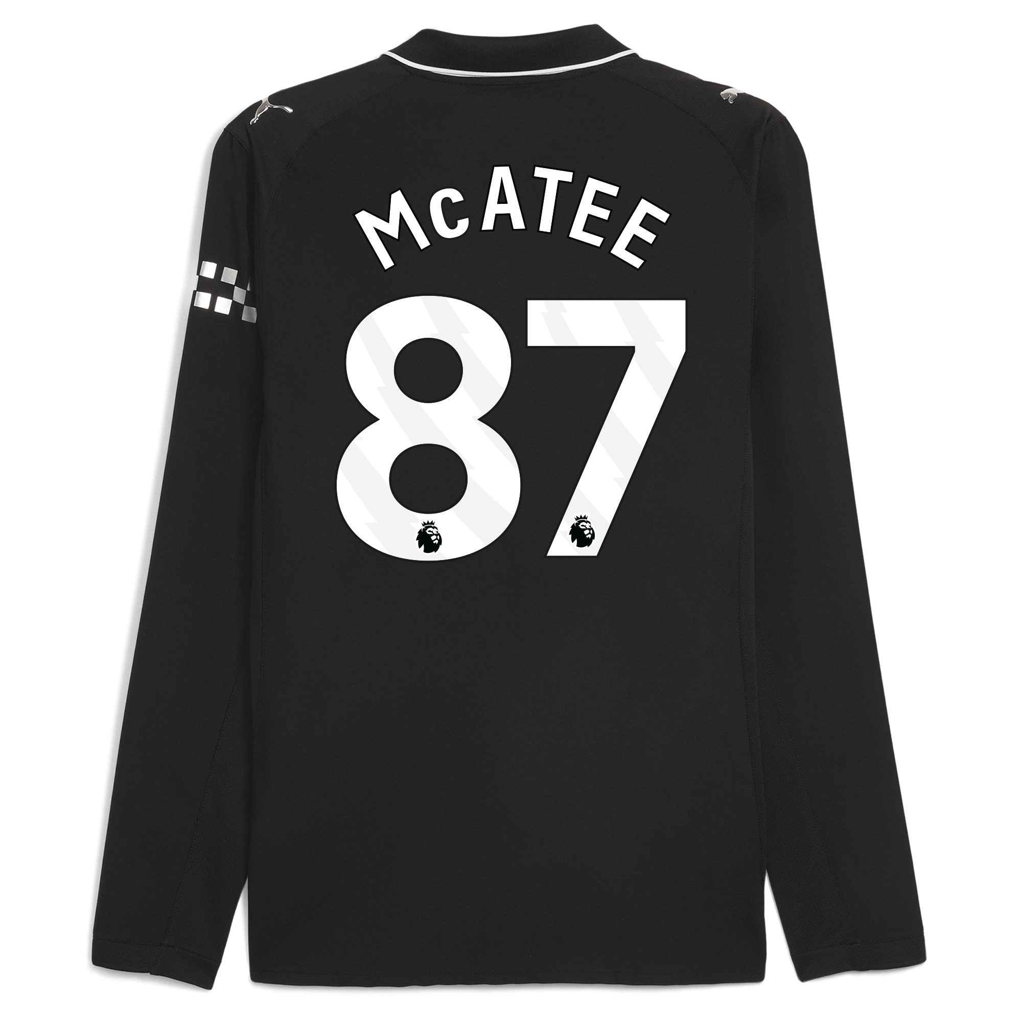 manchester city away authentic jersey 202526 long sleeve with mcatee 87 printing Manchester City Shirts | Official Team Gear