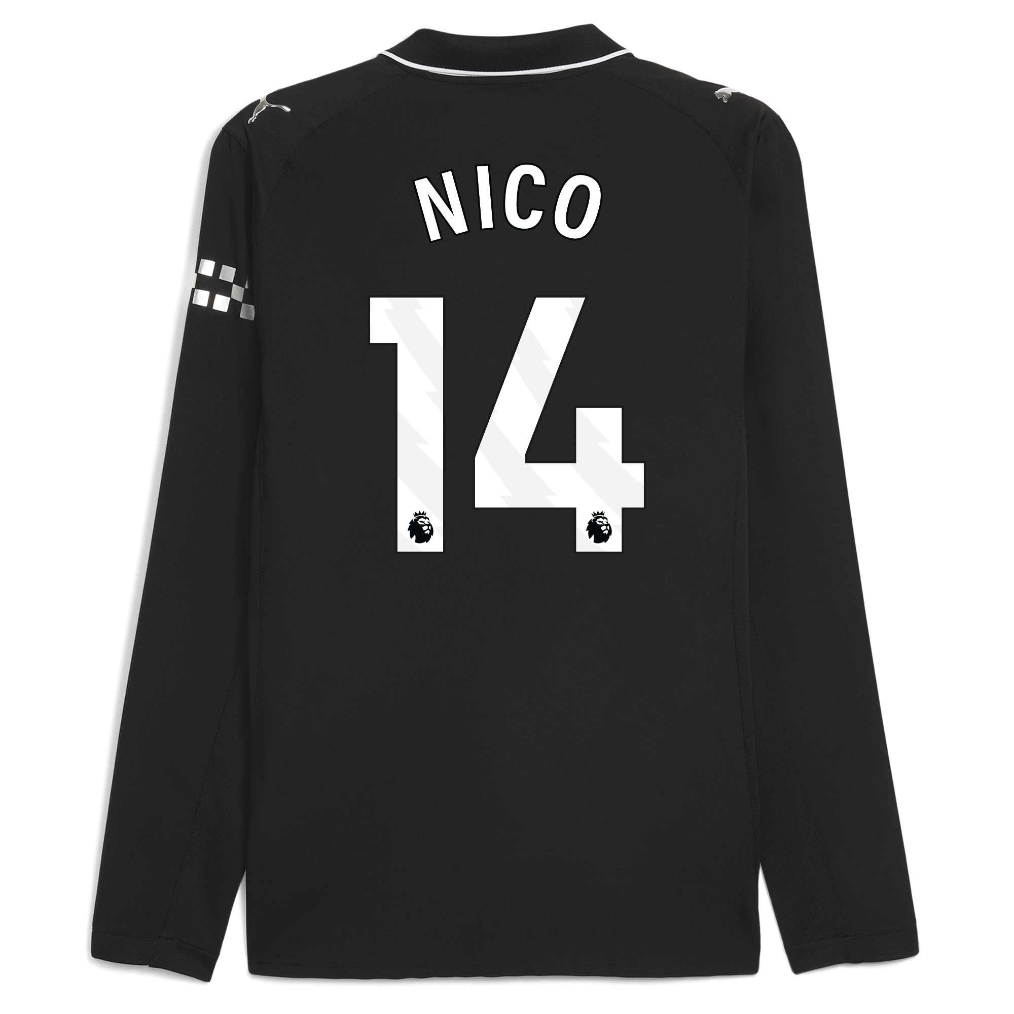 manchester city away authentic jersey 202526 long sleeve with nico 14 printing Manchester City Shirts | Official Team Gear