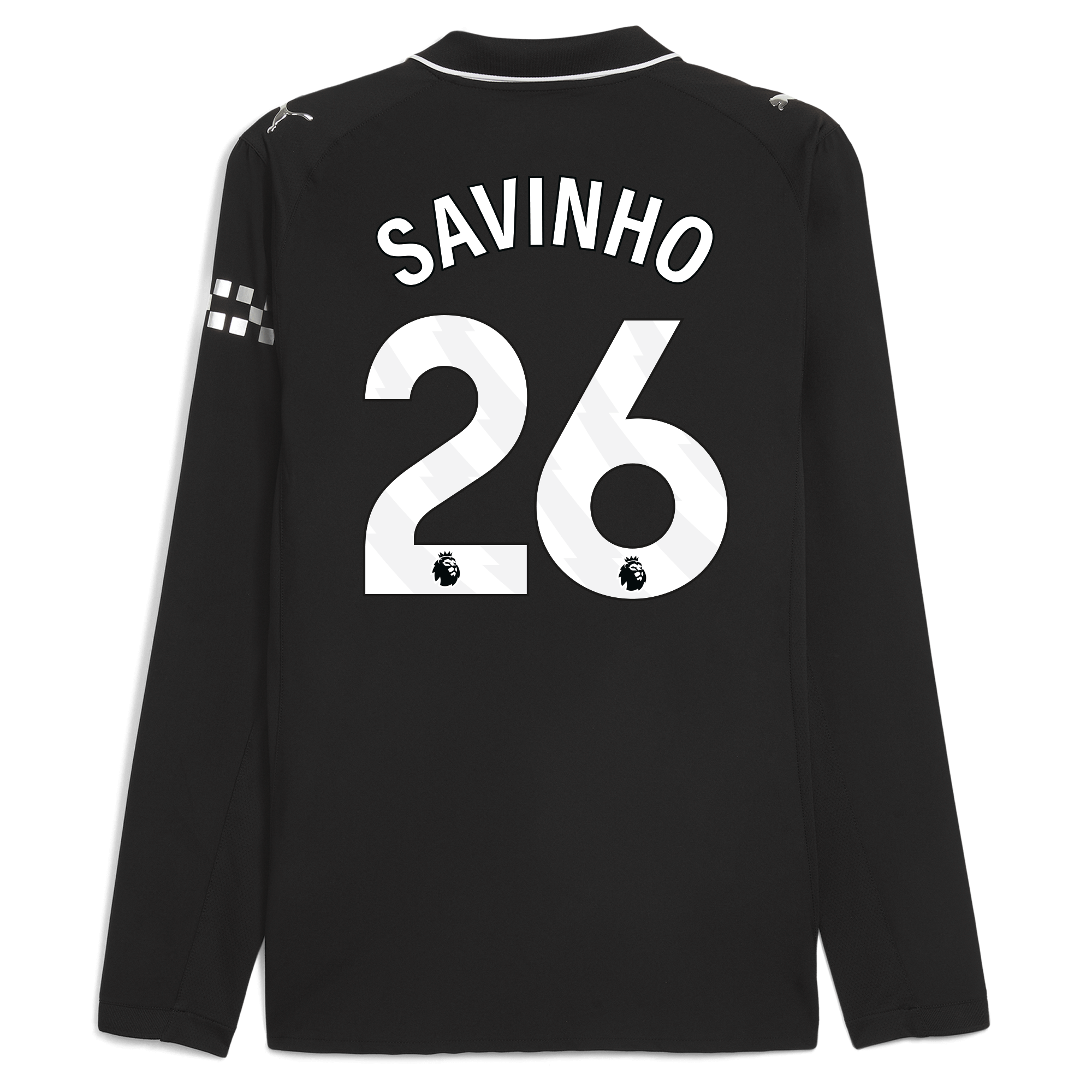 manchester city away authentic jersey 202526 long sleeve with savinho 26 printing Manchester City Shirts | Official Team Gear