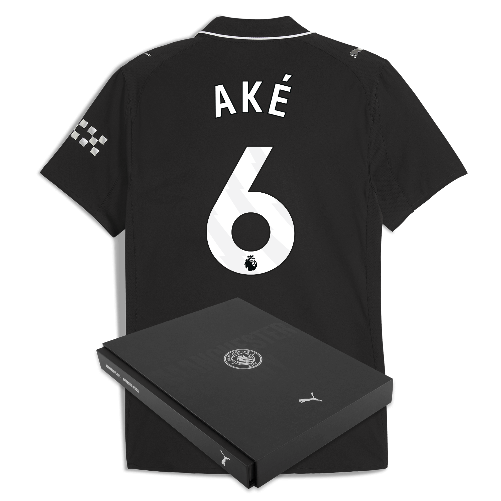 manchester city away authentic jersey 202526 with akÉ 6 printing in gift box Manchester City Shirts | Official Team Gear