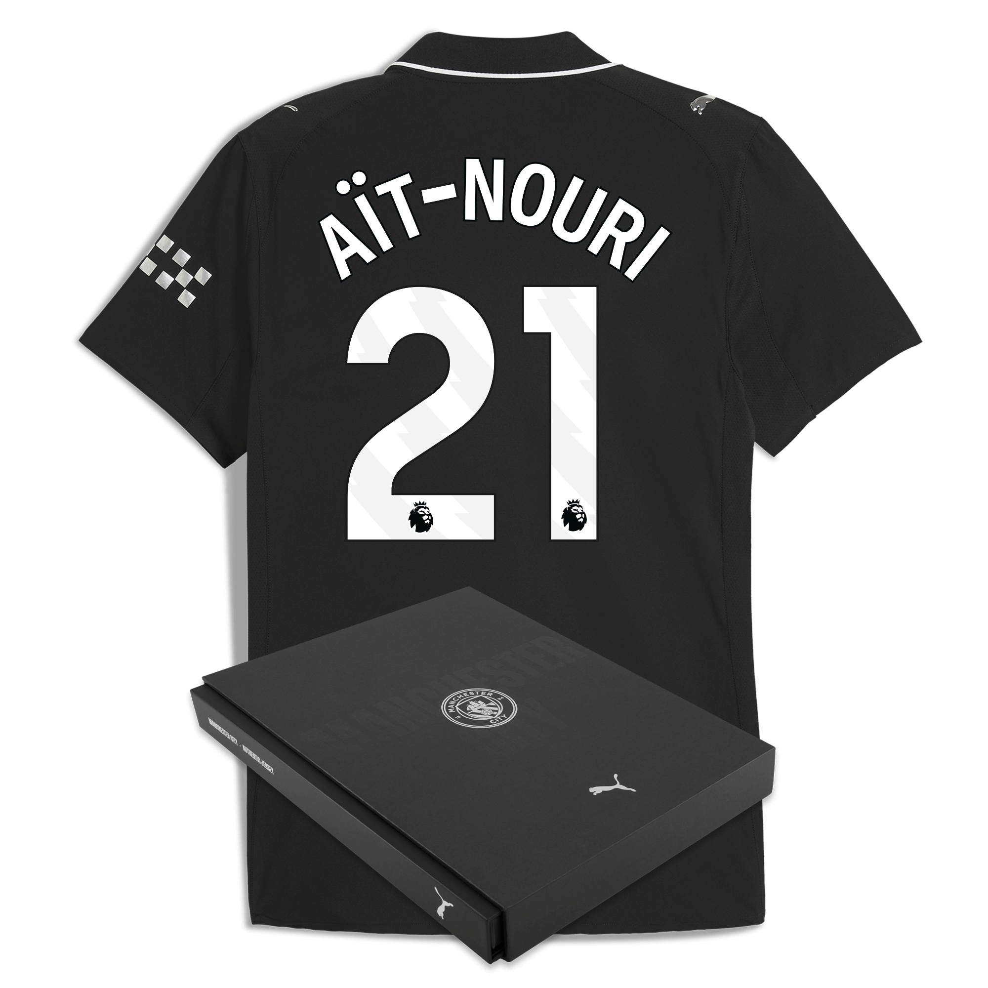 manchester city away authentic jersey 202526 with aÏt-nouri 21 printing in gift box Manchester City Shirts | Official Team Gear