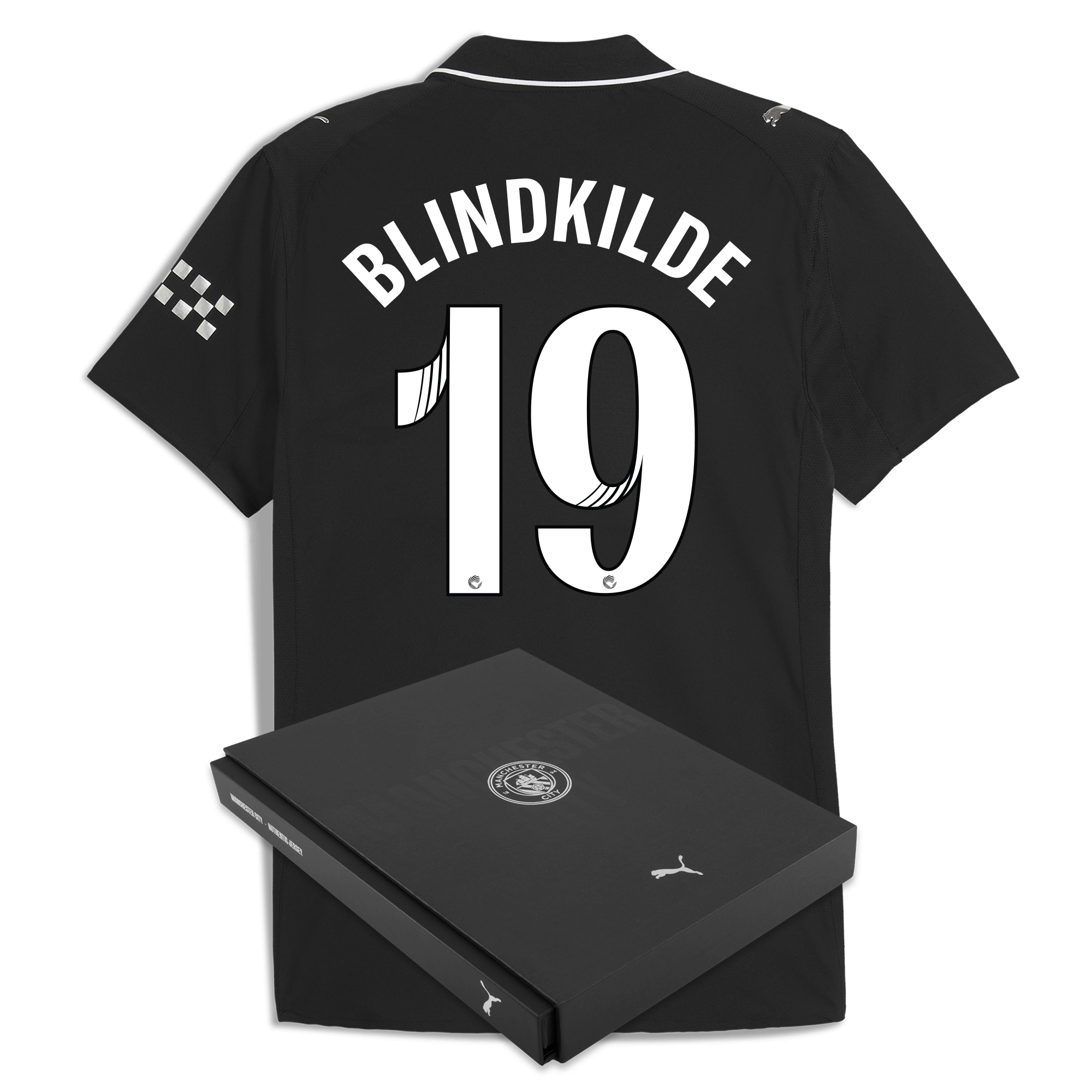 manchester city away authentic jersey 202526 with blindkilde 19 printing in gift box Manchester City Shirts | Official Team Gear