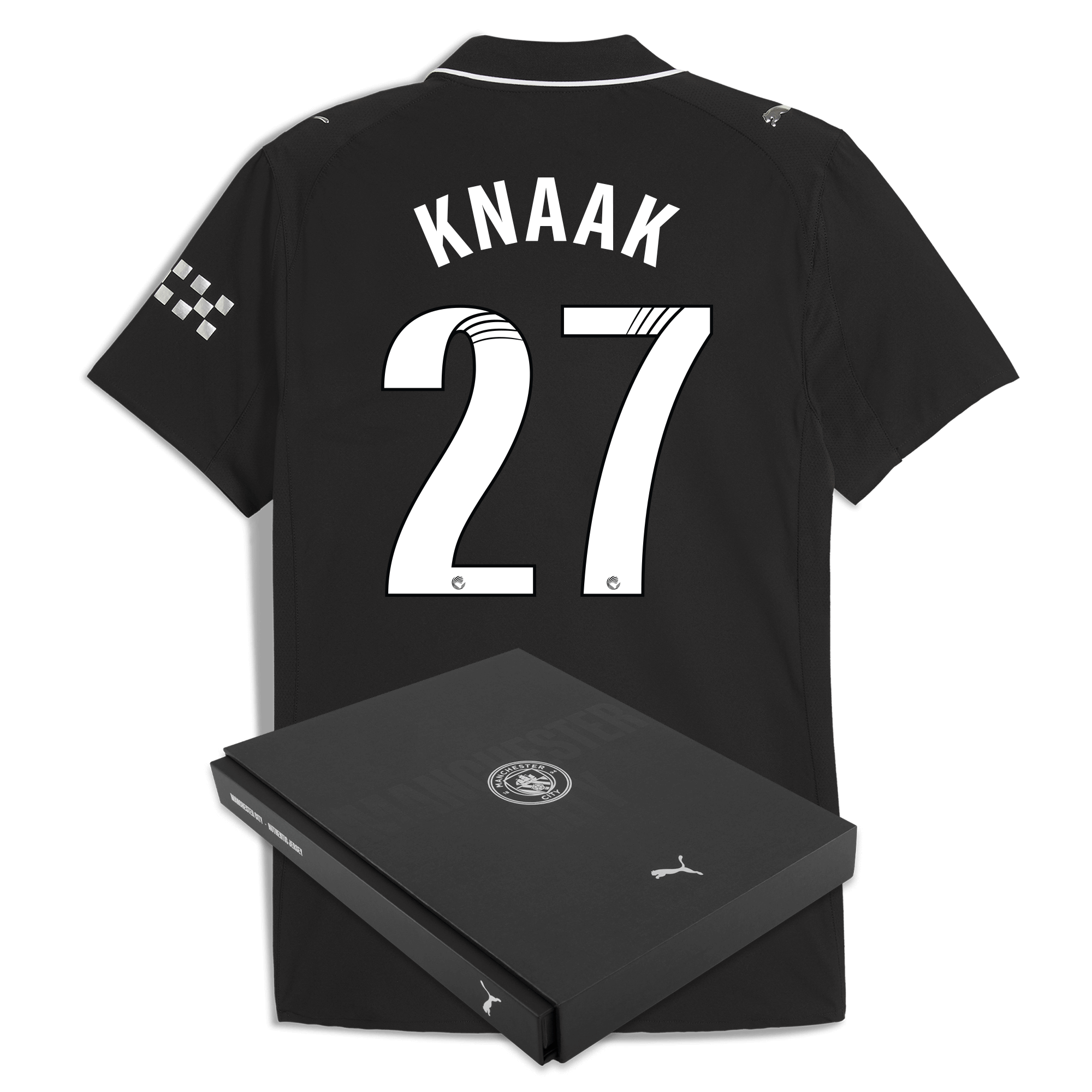 manchester city away authentic jersey 202526 with knaak 27 printing in gift box Manchester City Shirts | Official Team Gear