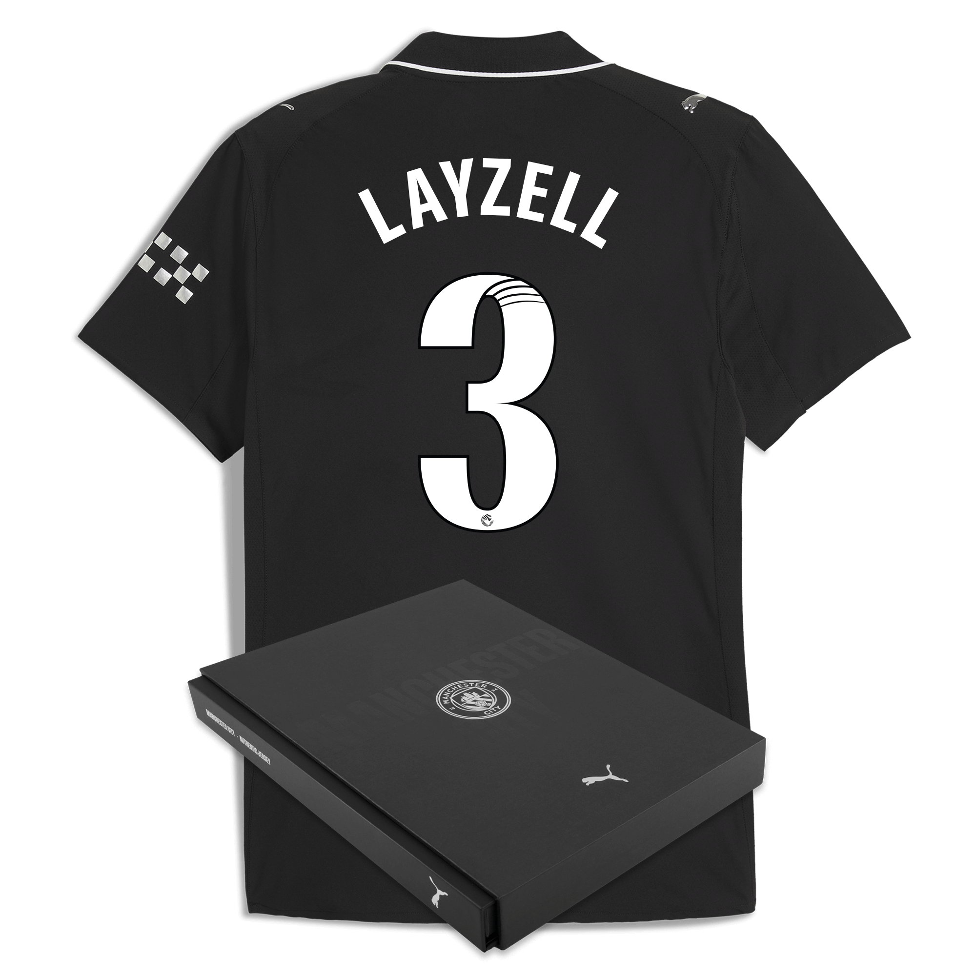 manchester city away authentic jersey 202526 with layzell 3 printing in gift box Manchester City Shirts | Official Team Gear