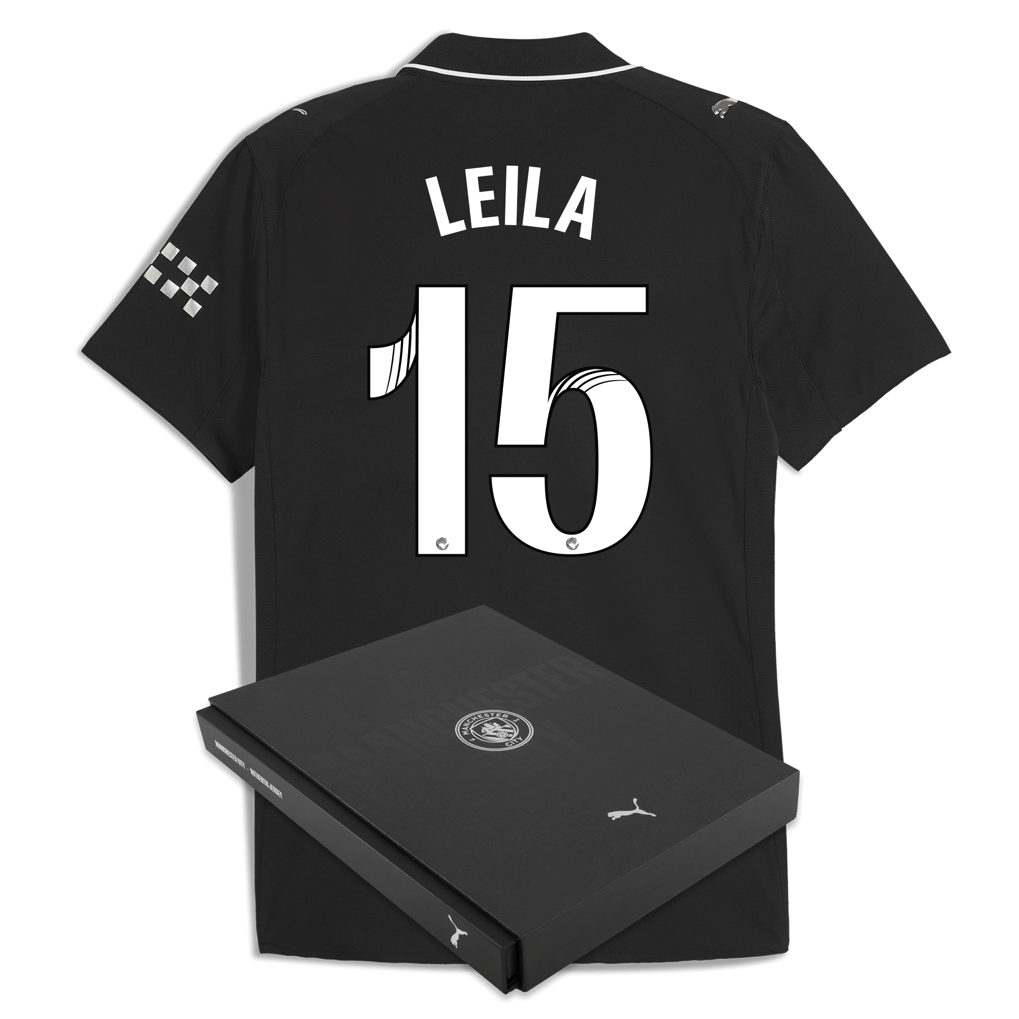 manchester city away authentic jersey 202526 with leila 15 printing in gift box Manchester City Shirts | Official Team Gear