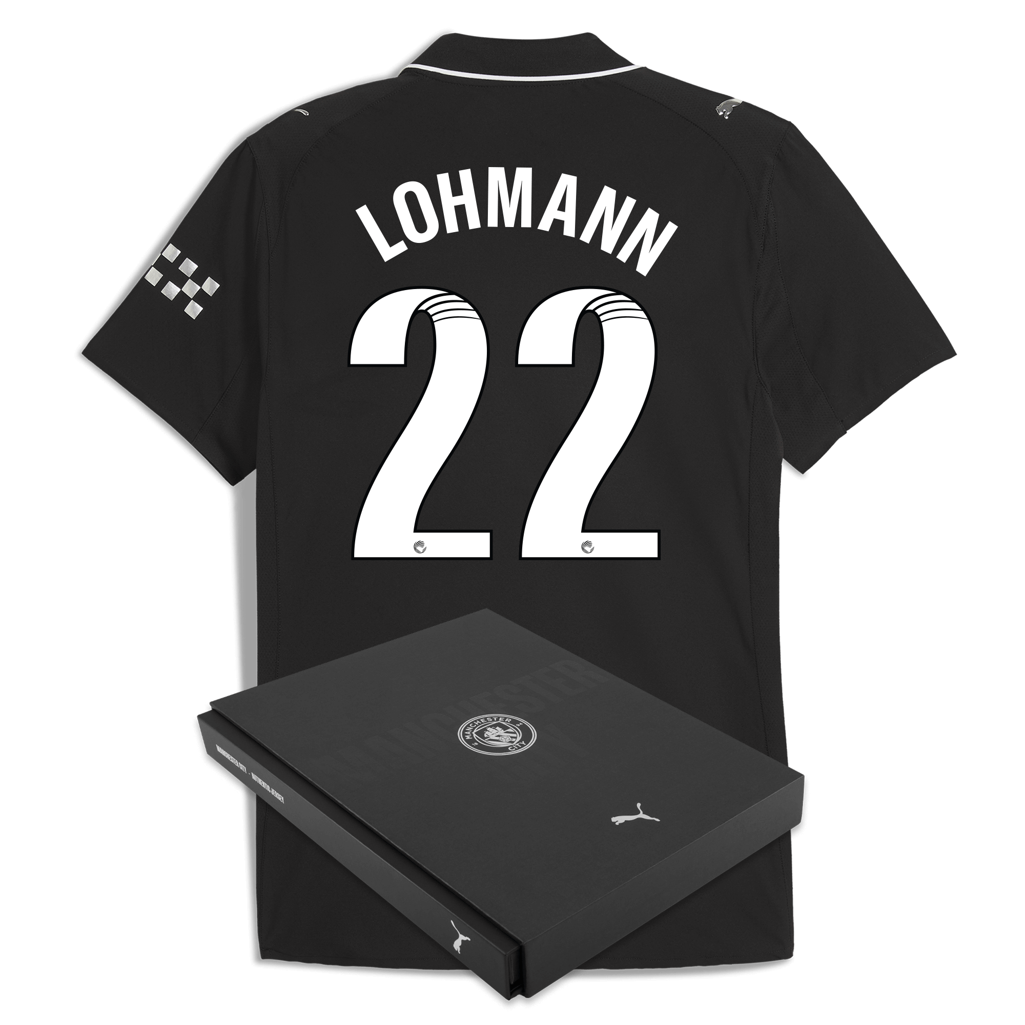 manchester city away authentic jersey 202526 with lohmann 22 printing in gift box Manchester City Shirts | Official Team Gear