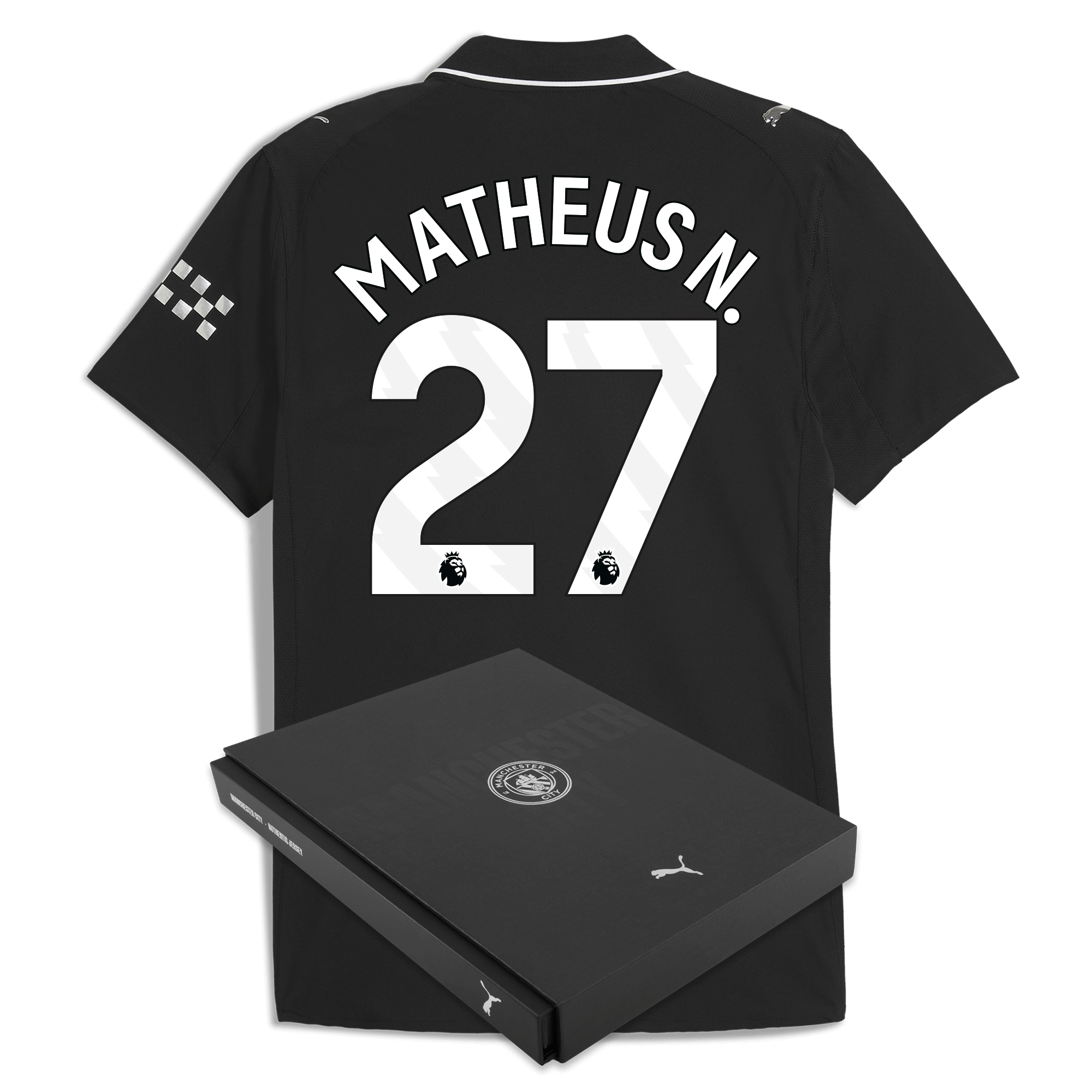 manchester city away authentic jersey 202526 with matheus n. 27 printing in gift box Manchester City Shirts | Official Team Gear