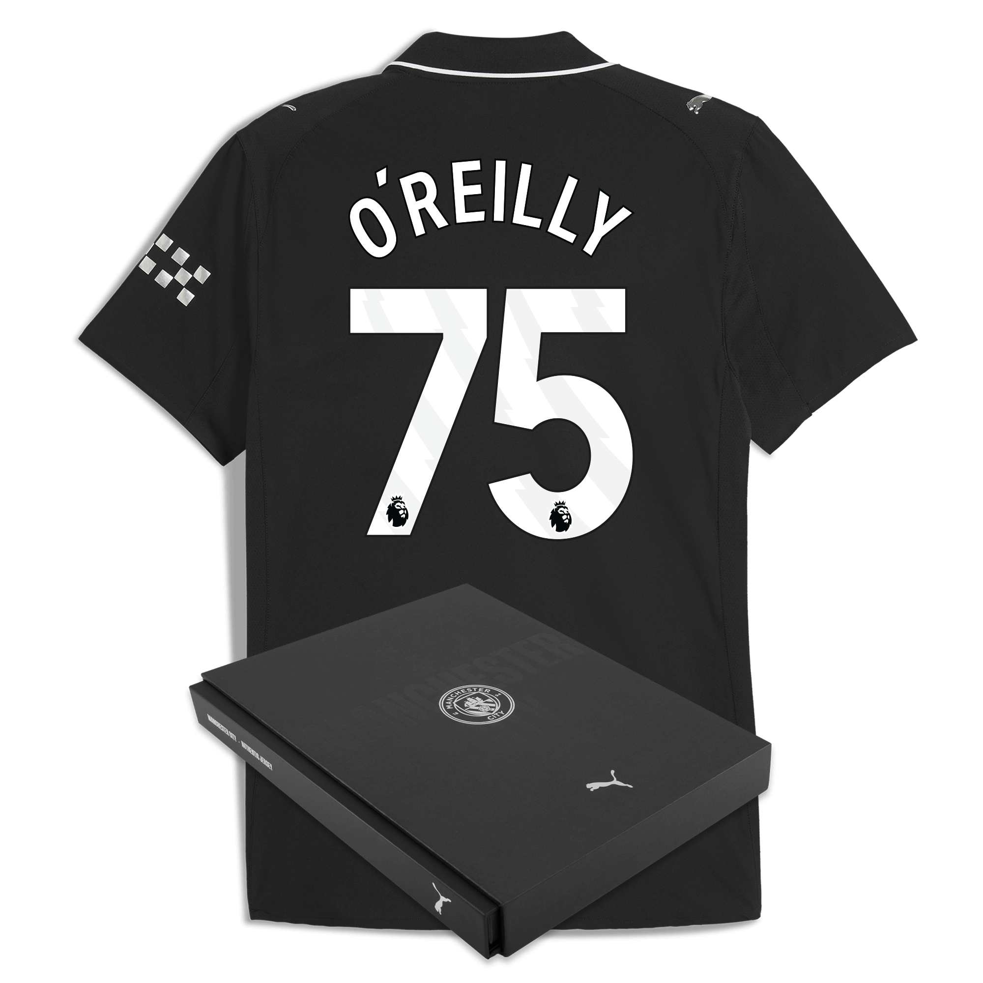 manchester city away authentic jersey 202526 with oreilly 75 printing in gift box Manchester City Shirts | Official Team Gear