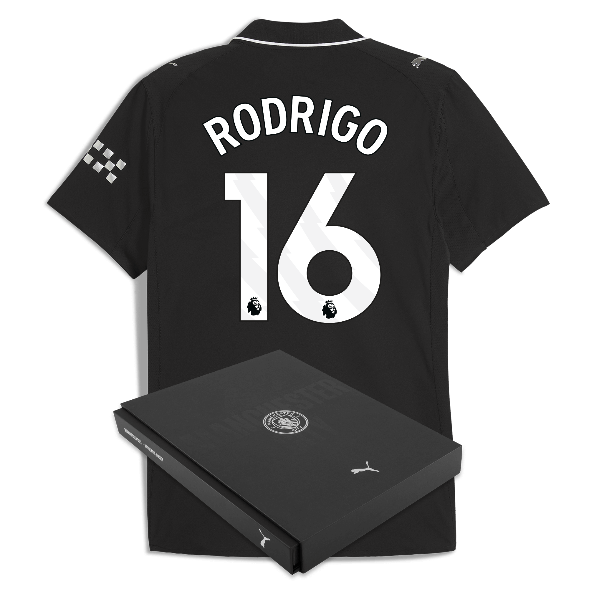manchester city away authentic jersey 202526 with rodrigo 16 printing in gift box Manchester City Shirts | Official Team Gear