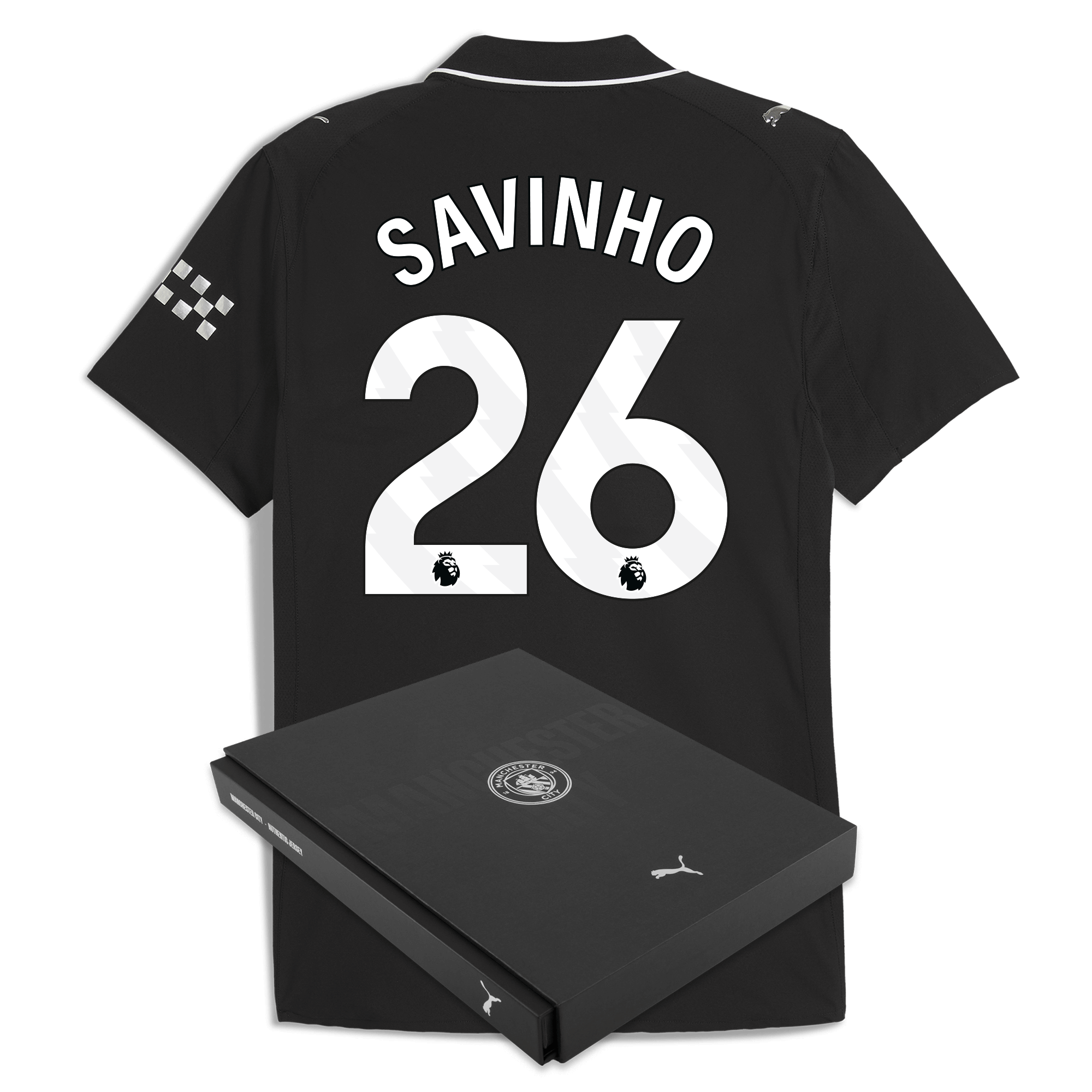 manchester city away authentic jersey 202526 with savinho 26 printing in gift box Manchester City Shirts | Official Team Gear