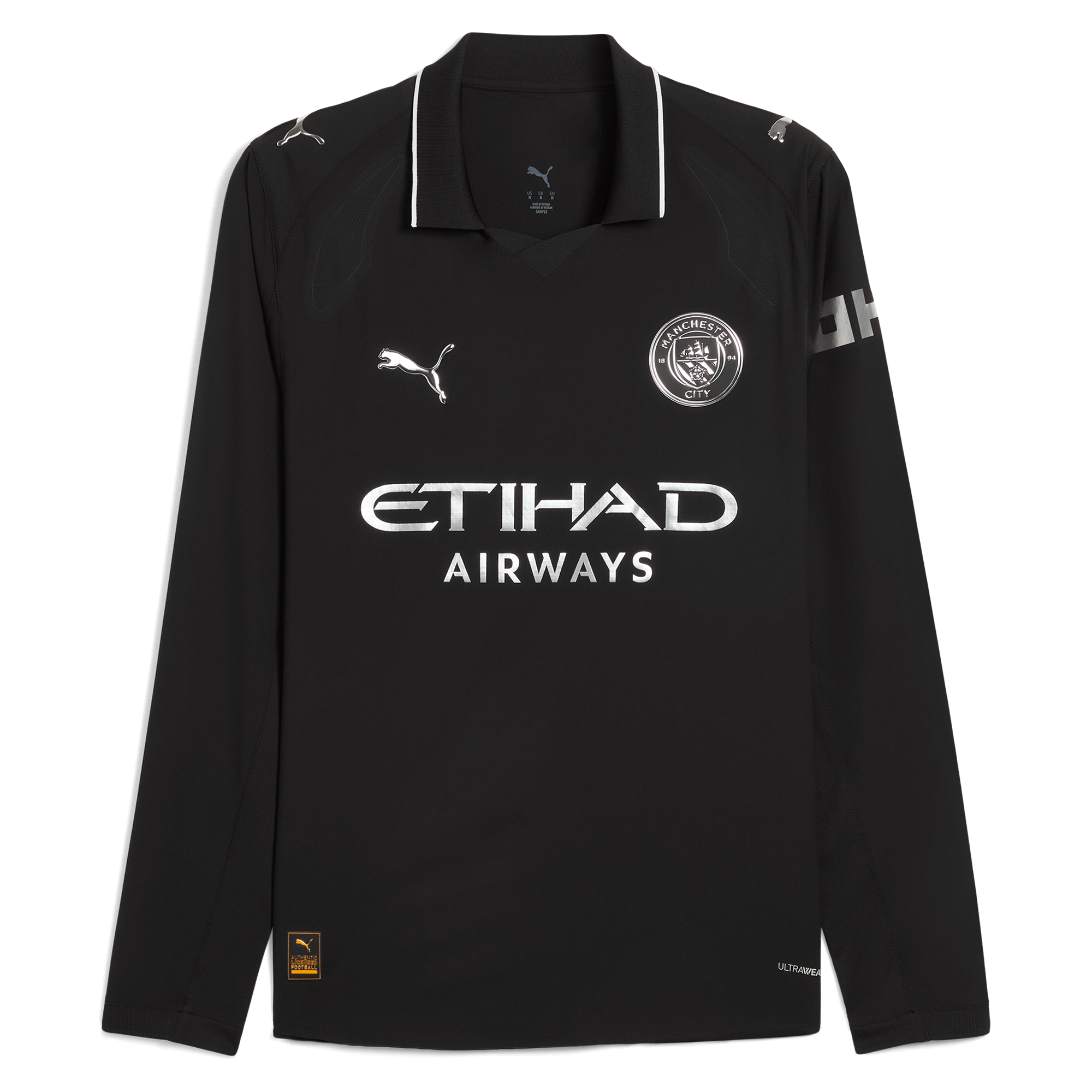 manchester city away authentic jersey black 202526 long sleeve with custom printing Manchester City Shirts | Official Team Gear