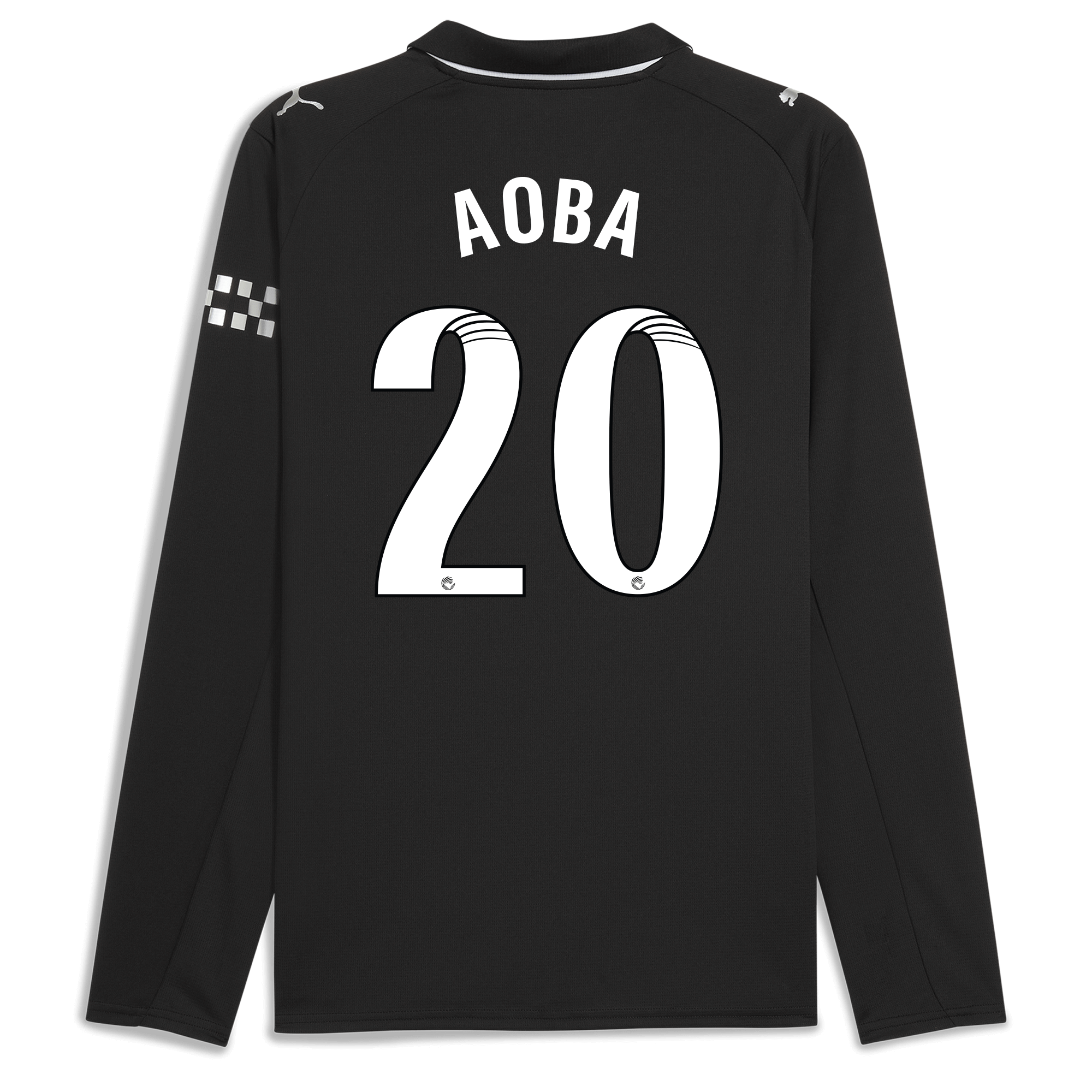 manchester city away jersey 202526 long sleeve with aoba 20 printing Manchester City Shirts | Official Team Gear