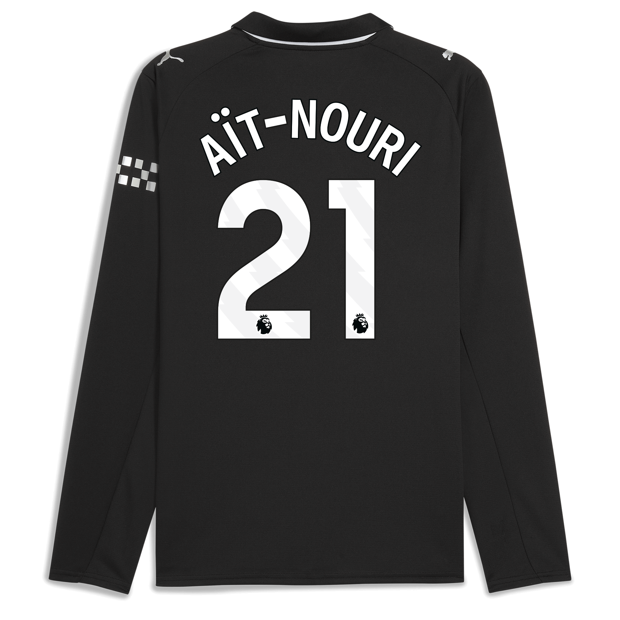 manchester city away jersey 202526 long sleeve with aÏt-nouri 21 printing Manchester City Shirts | Official Team Gear