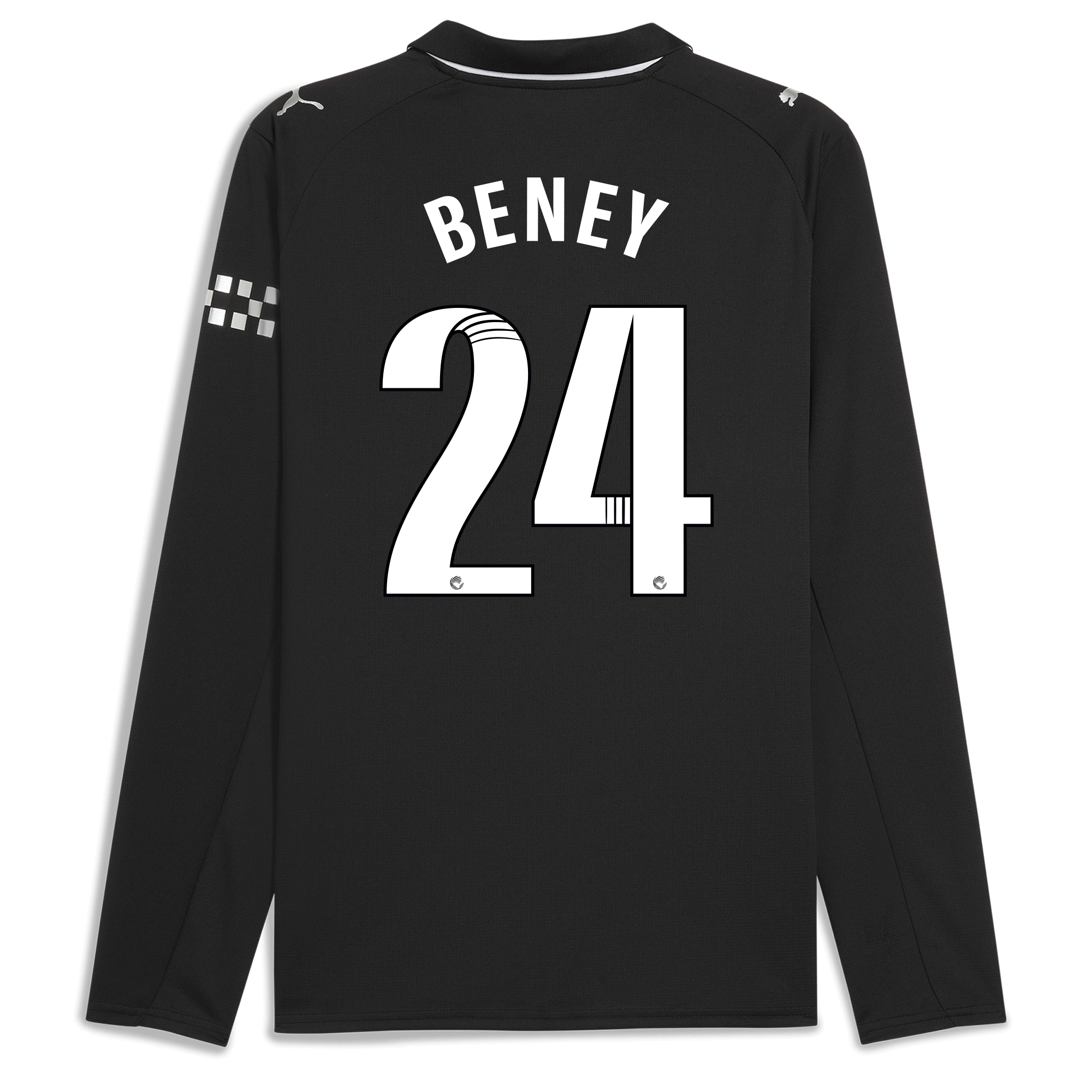 manchester city away jersey 202526 long sleeve with beney 24 printing Manchester City Shirts | Official Team Gear