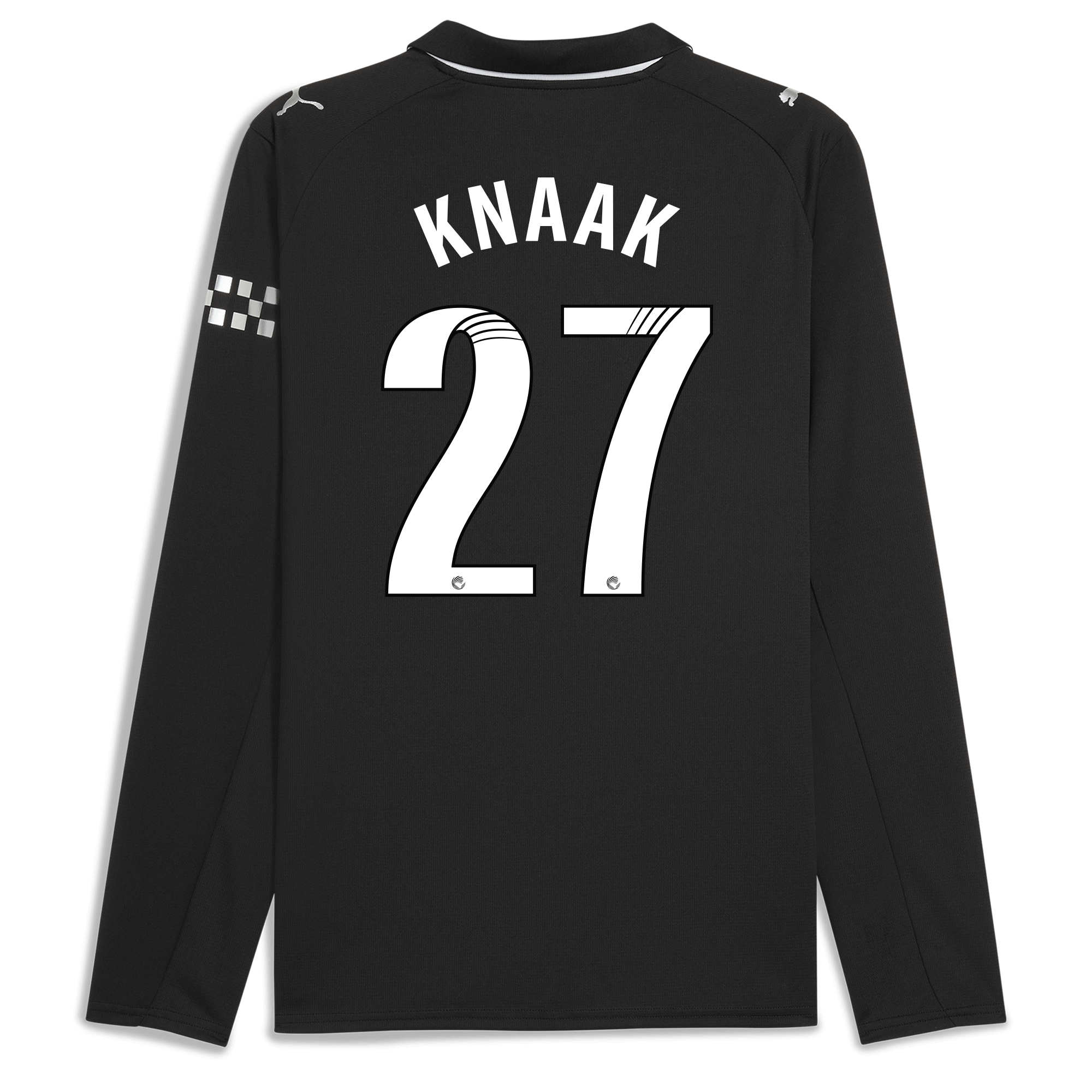 manchester city away jersey 202526 long sleeve with knaak 27 printing Manchester City Shirts | Official Team Gear