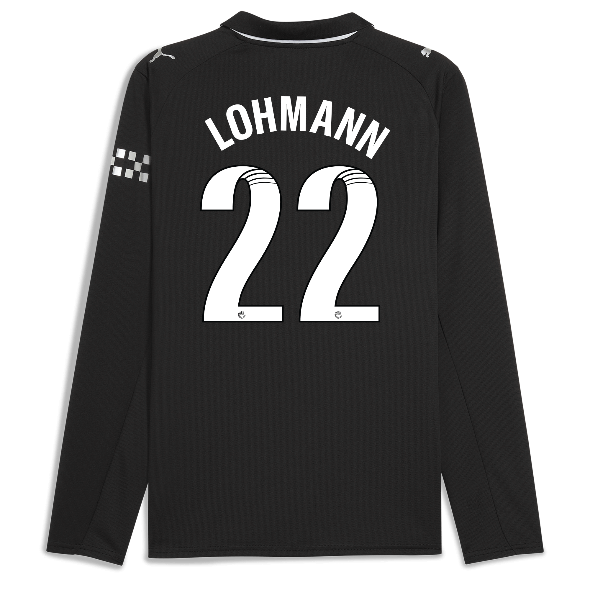 manchester city away jersey 202526 long sleeve with lohmann 22 printing Manchester City Shirts | Official Team Gear