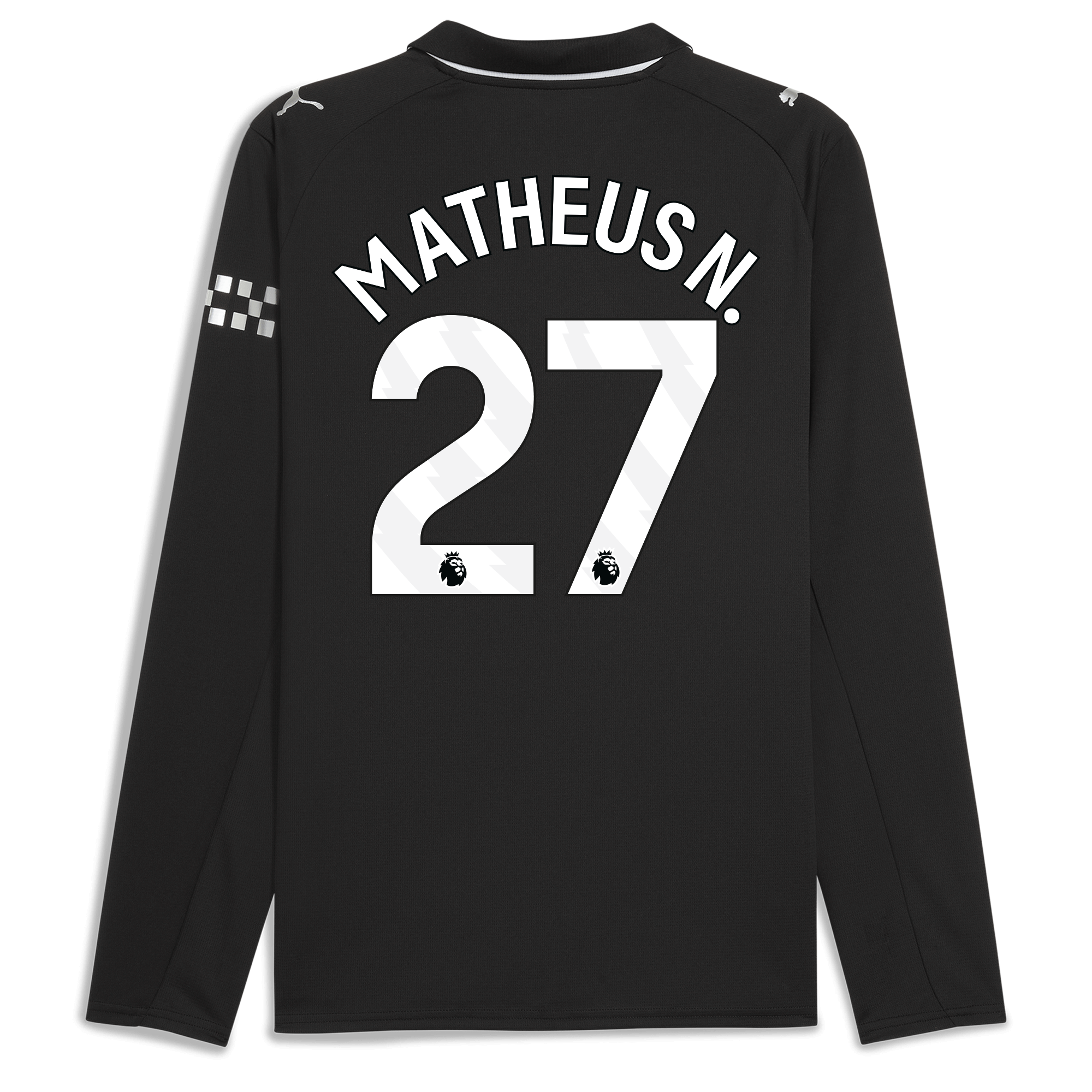manchester city away jersey 202526 long sleeve with matheus n. 27 printing Manchester City Shirts | Official Team Gear